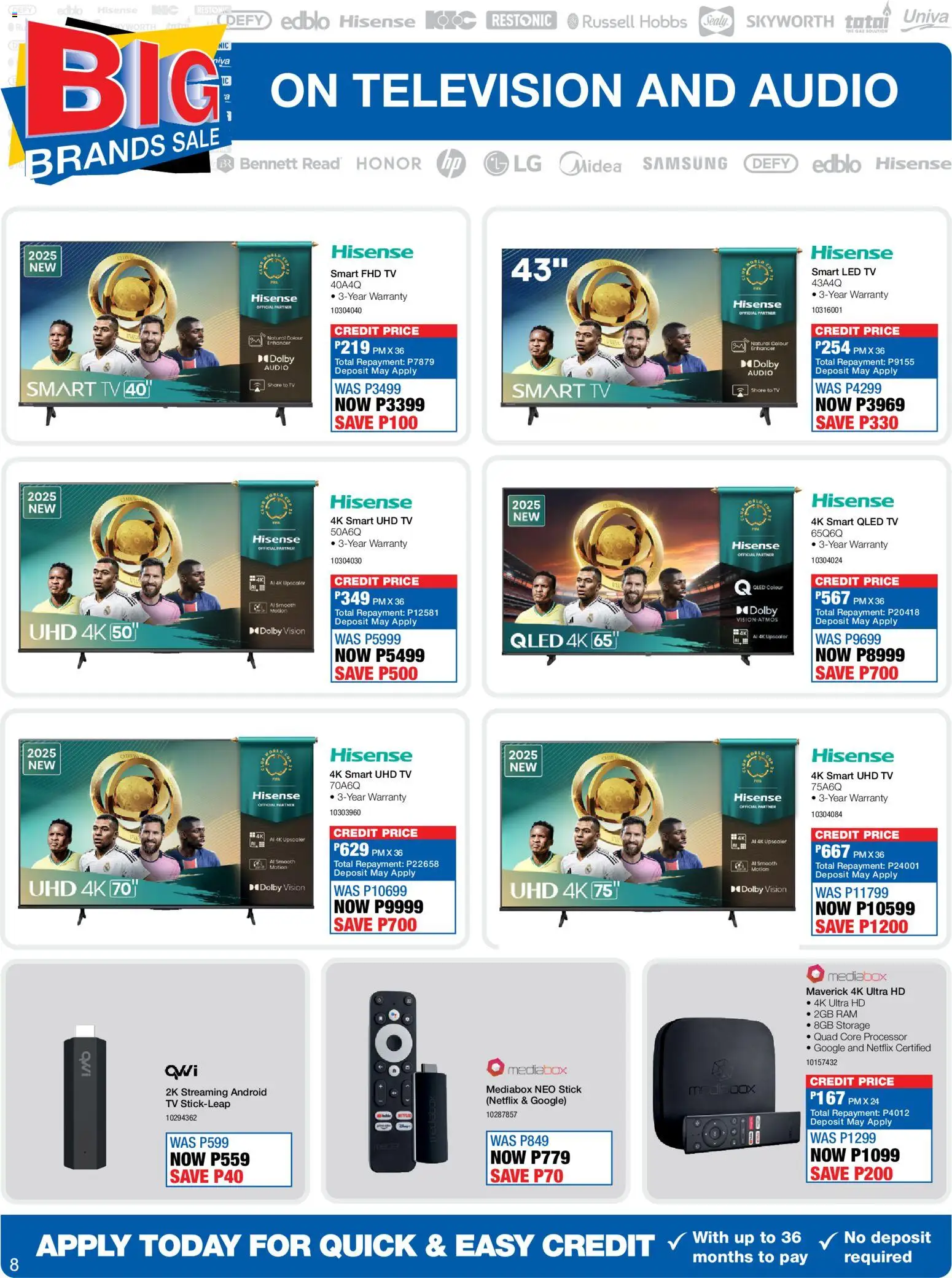 New OK Furniture catalogue – valid from 13.04.2026 | Page: 8 | Products: Television, Audio, TV