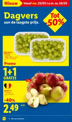 Appelen xxl, voorverpakt, 3 kg - Voorbeeld van een folder van Lidl, geldig van 23.03.2026 | Pagina: 4