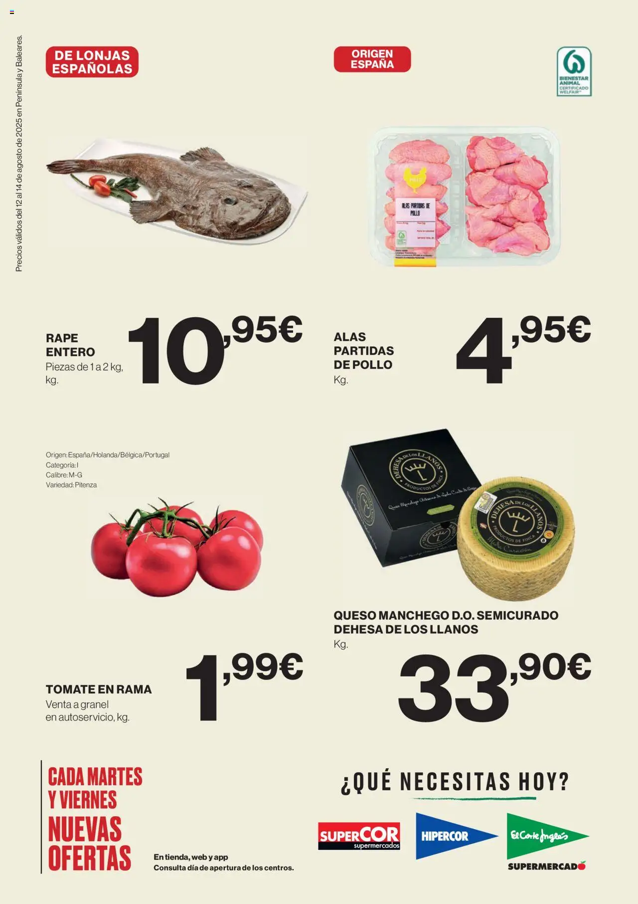 Hipercor catálogo │ válido desde el 12.08.2025 | Página: 2 | Productos: Queso