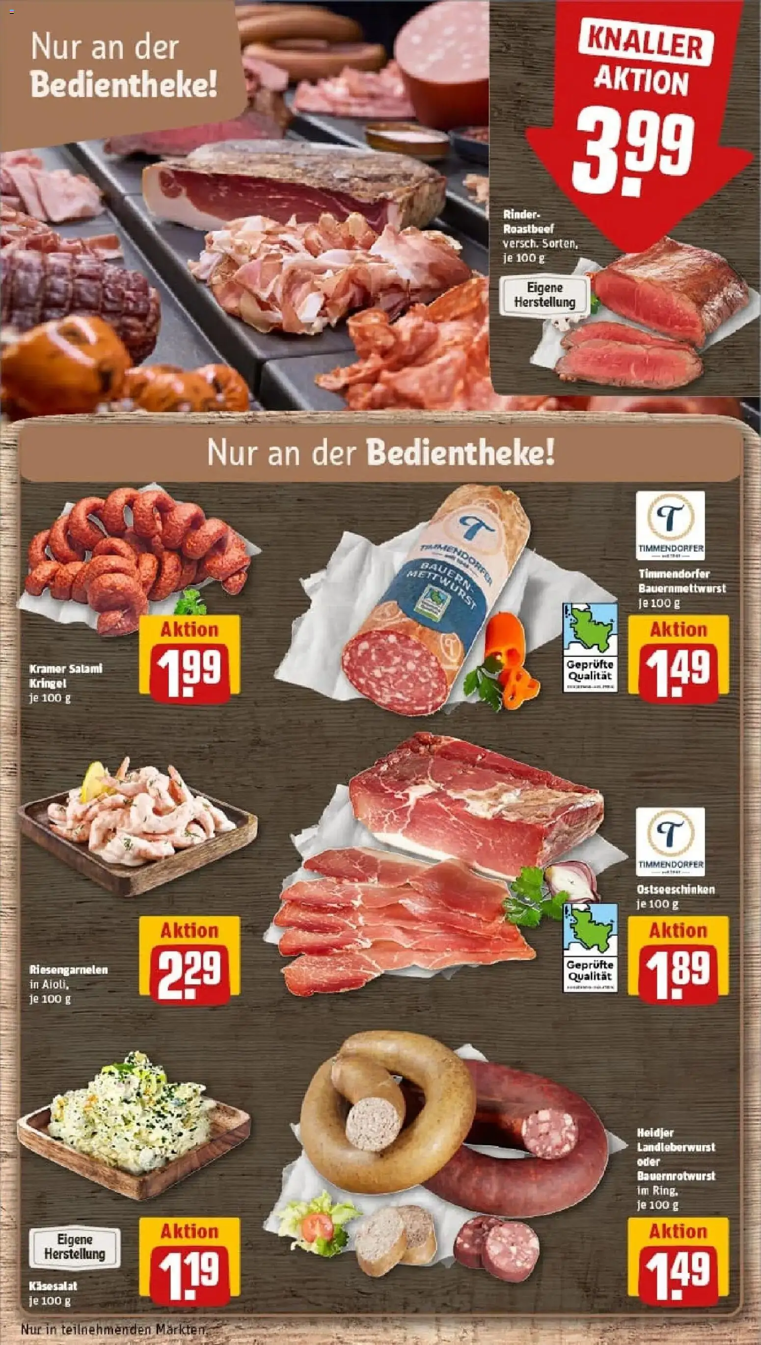 Rewe prospekt Lübeck	 – gültig ab 02.02.2026 | Seite: 13 | Produkte: Roastbeef, Salami