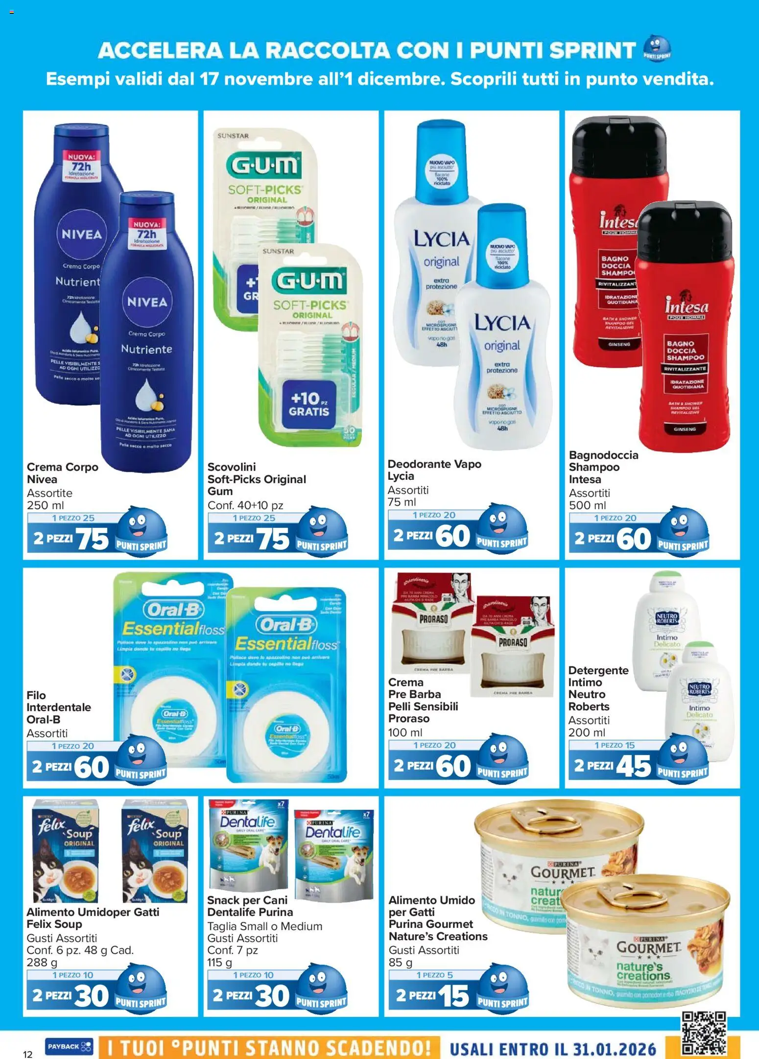 Volantino Carrefour del 17.11.2025 | Pagina: 12 | Prodotti: Shampoo, Crema, Pomodori, Doccia