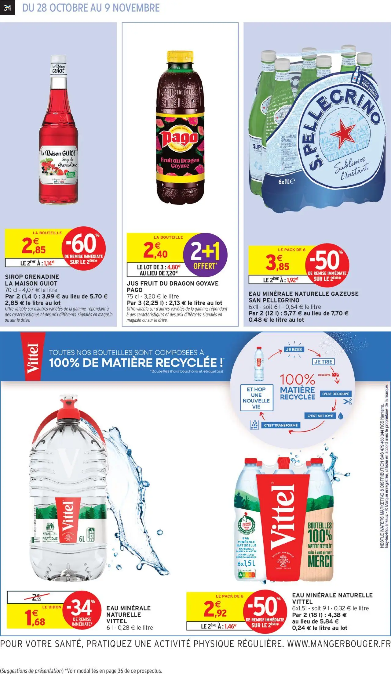 {H1} | Page: 22 | Produits: Goyave, Eau minérale naturelle gazeuse san pellegrino, Eau minérale naturelle, Vittel