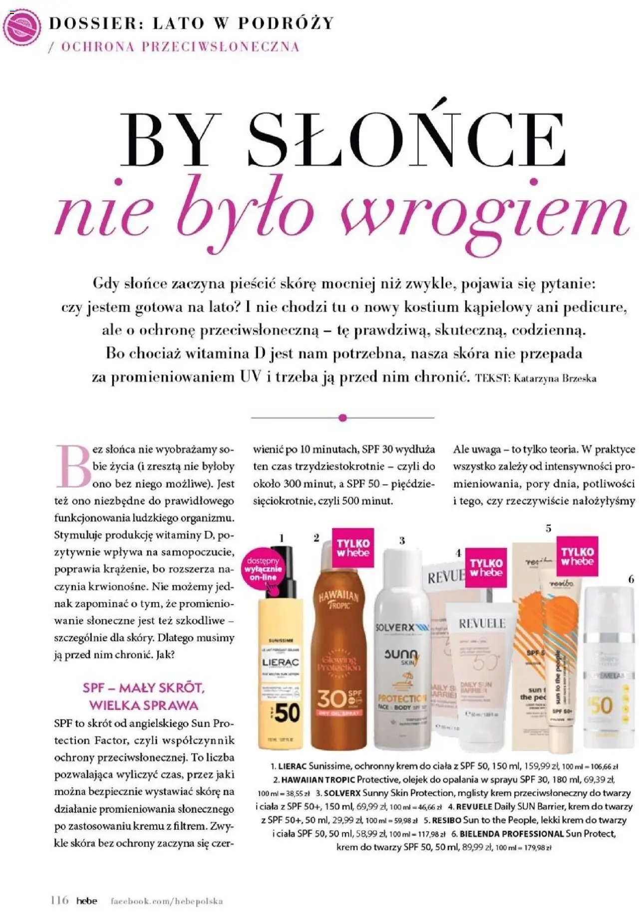 Hebe Gazetka - Magazyn od 01.07.2025 | Strona: 116 | Produkty: Body, Krem do ciała, Krem, Krem do twarzy