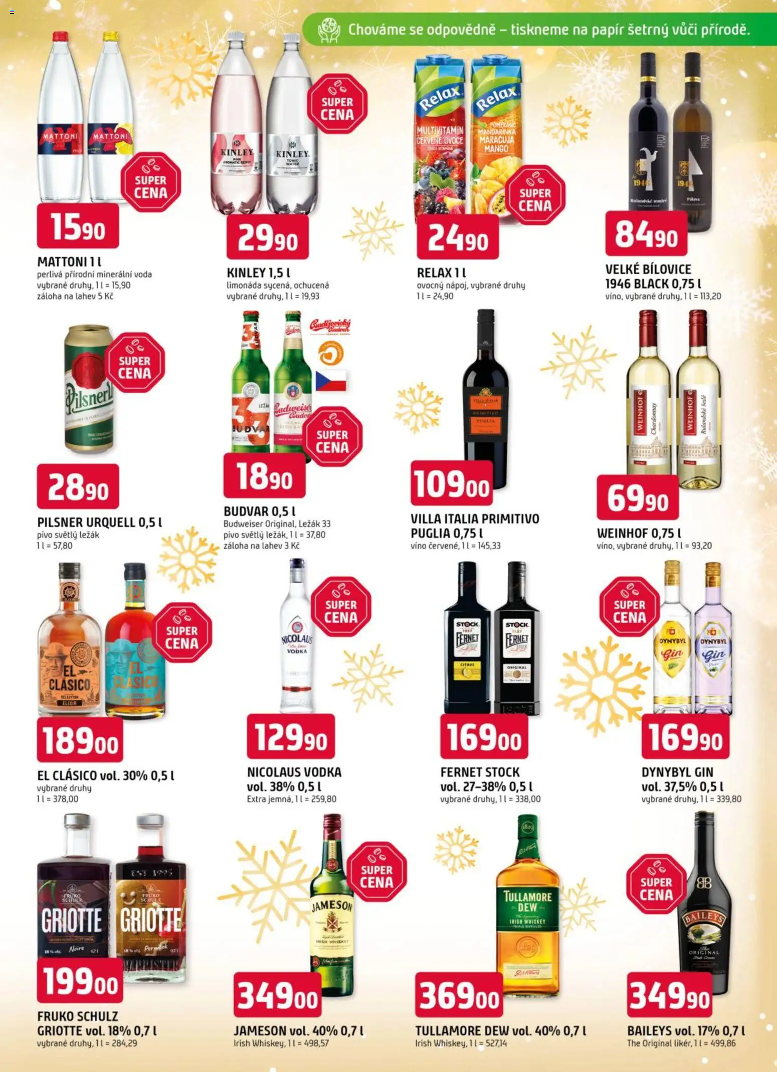 Trefa leták od 17.12.2025 | Strana: 13 | Produkty: Whiskey, Limonáda, Pivo, Tullamore Dew
