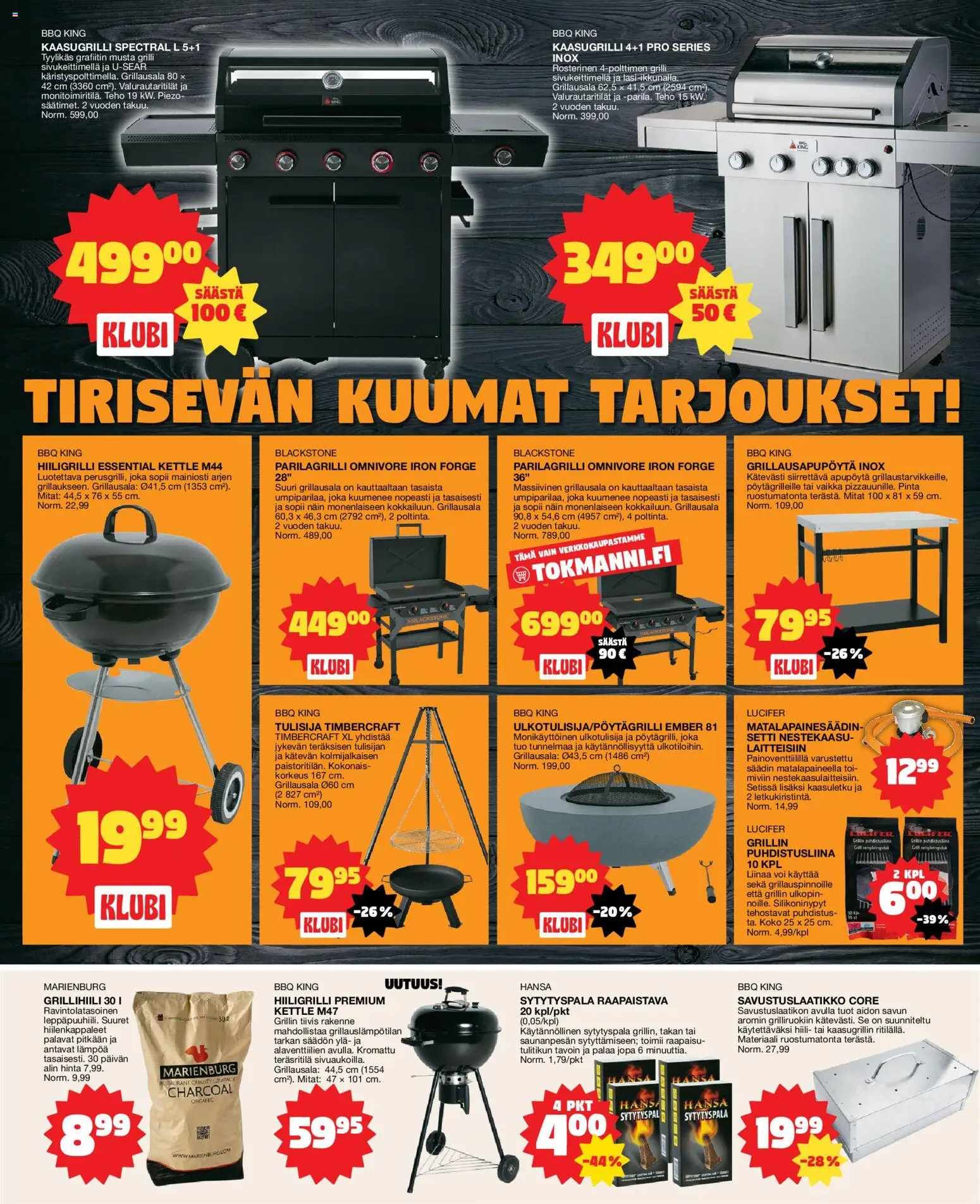 Tokmanni tarjoukset – voimassa 23.03.2026 alkaen | Sivu: 17 | Tuotteet: Grilli, Kaasugrilli, Voi, Hiiligrilli