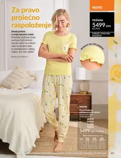 PIDŽAMA, Floral Gingham pidžama kratkih rukava Žuta i bela boja. 100% pamuk. - pregled AVON kataloga - važi od 01.04.2026 | Strana: 125 | Proizvode: Pidžama