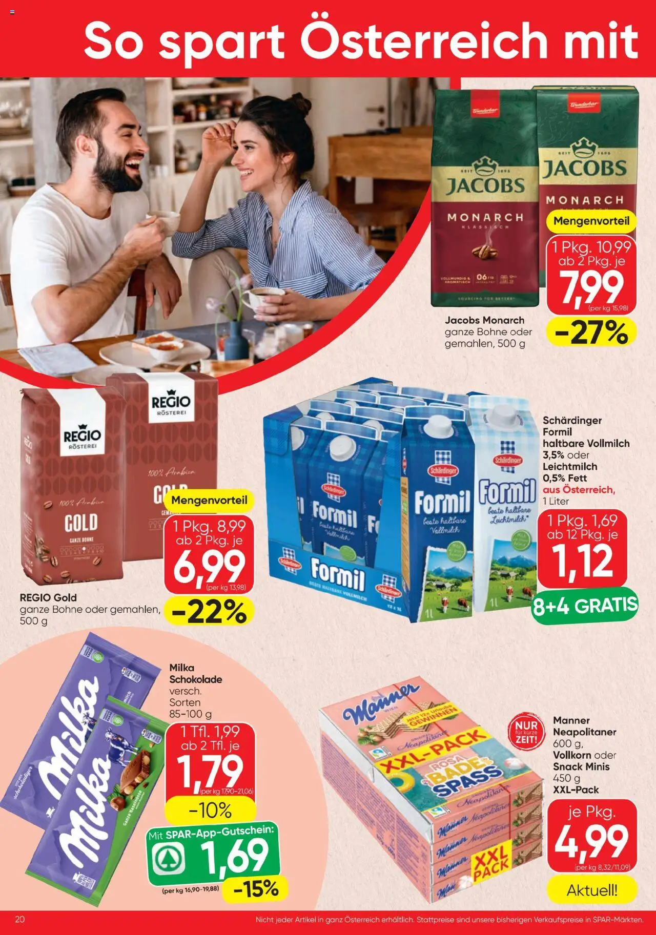 Spar Flugblatt gültig ab 03.07.2025 | Seite: 20 | Produkte: Schokolade