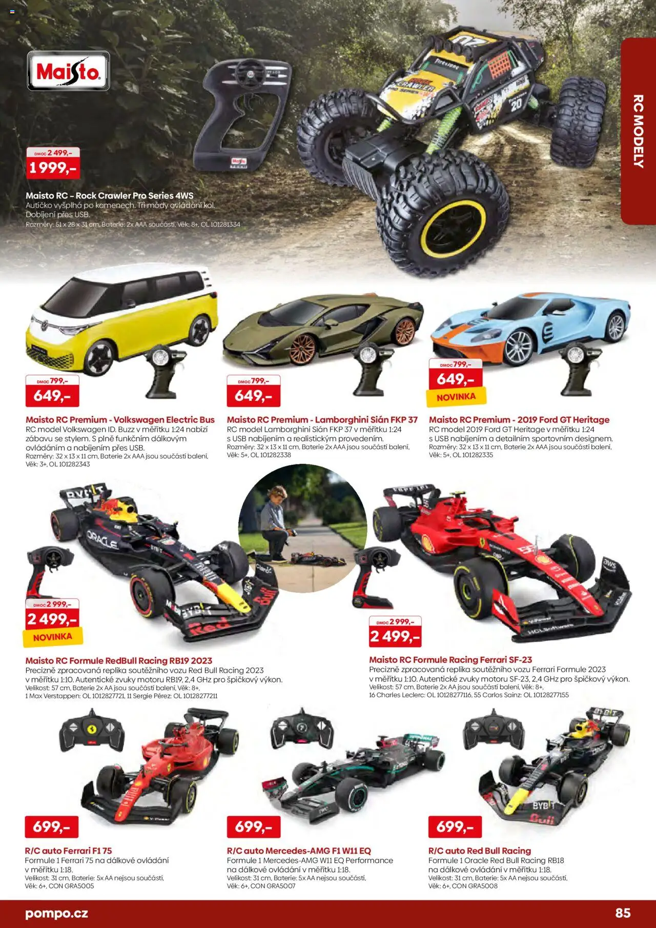 POMPO katalog Vánoce 2025 od 16.10.2025 | Strana: 85 | Produkty: USB, Red Bull, Modely, Baterie
