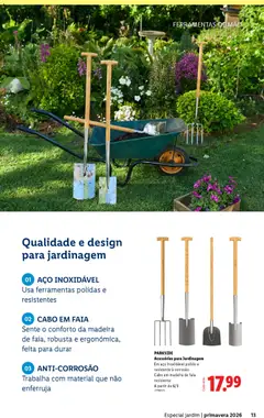 Pré-visualização Lidl Jardim válido de 13.02.2026 | Página: 13 | Produtos: Cabo, Ferramentas