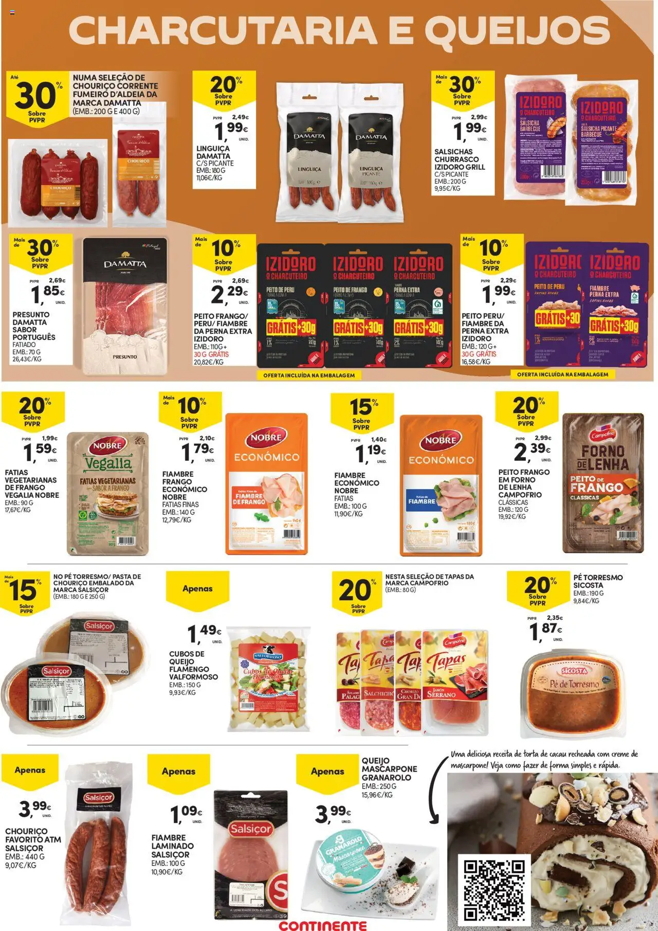 Continente - Açores │ válido de 18.09.2025 | Página: 7 | Produtos: Presunto, Chouriço, Torta, Creme