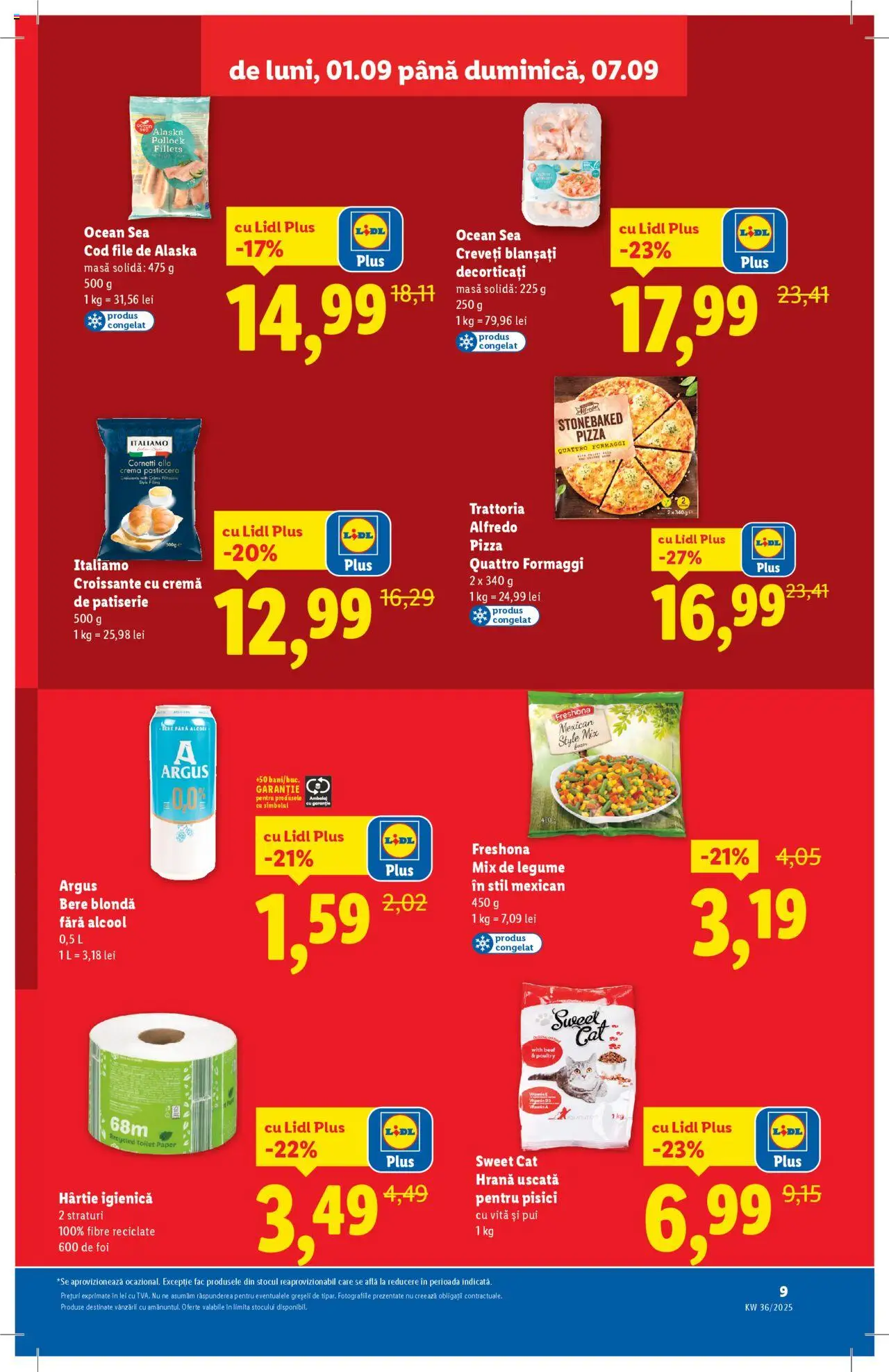 Catalog Lidl – valabil de la 01.09.2025 | Pagină: 9 | Produse: Delgeç, Hacıyatmaz Kedi Oyuncağı, Kanca, Legume