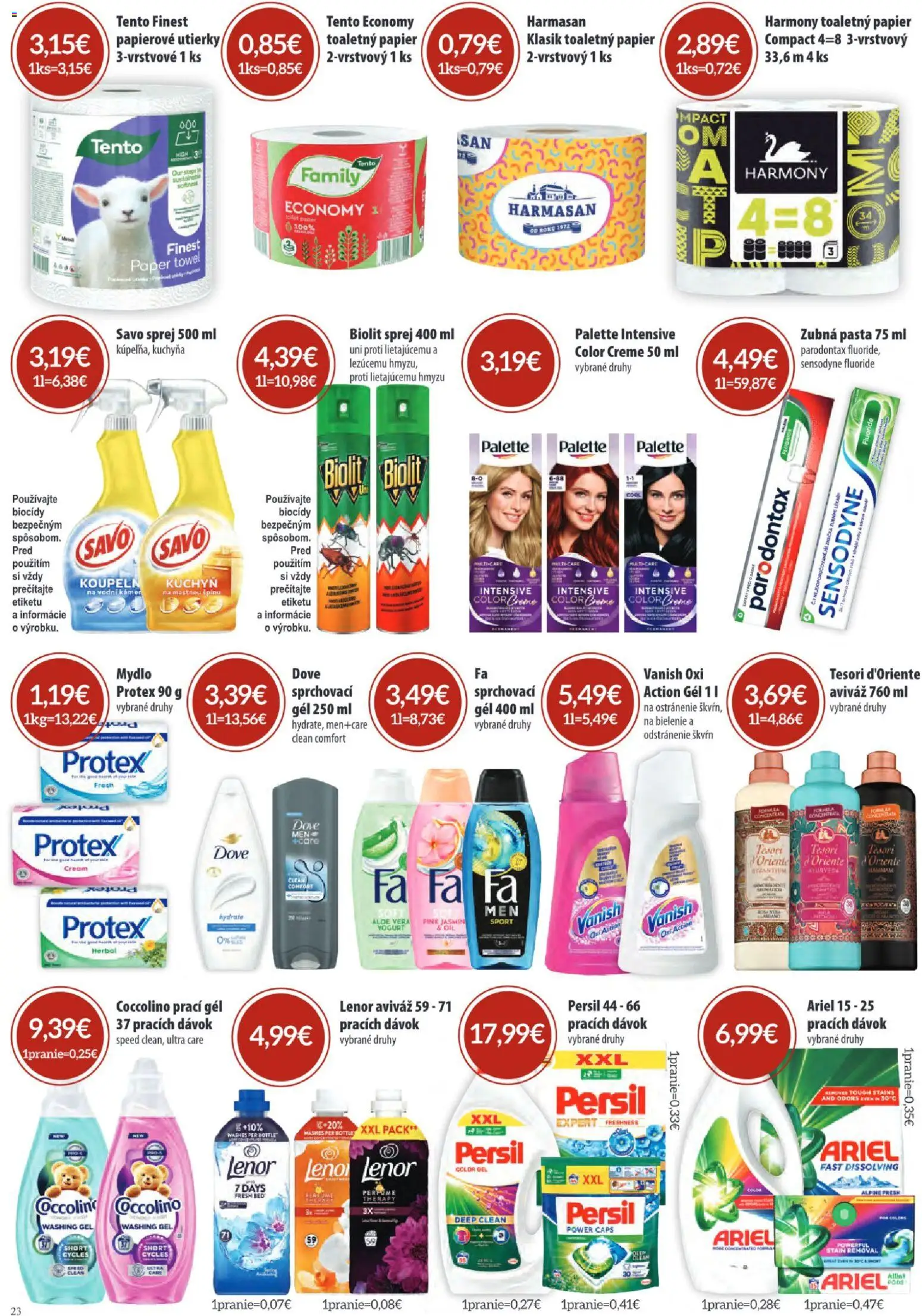 Nové Sintra akcie – leták je platný od 01.04.2026 | Strana: 23 | Produkty: Kuchyňa, Savo, Vanish