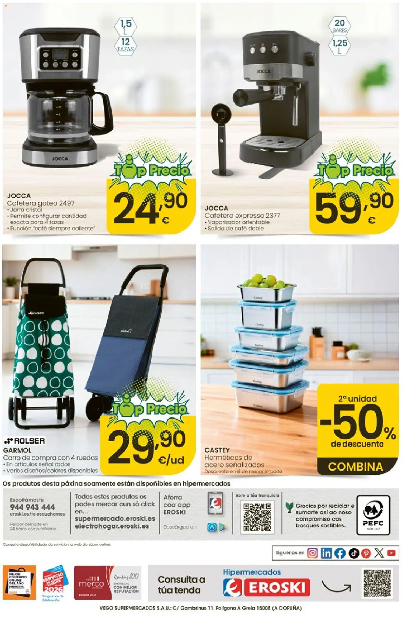 Eroski Quieres ahorrar conmigo │ válido desde el 16.04.2026 | Página: 48 | Productos: Café, Cafetera