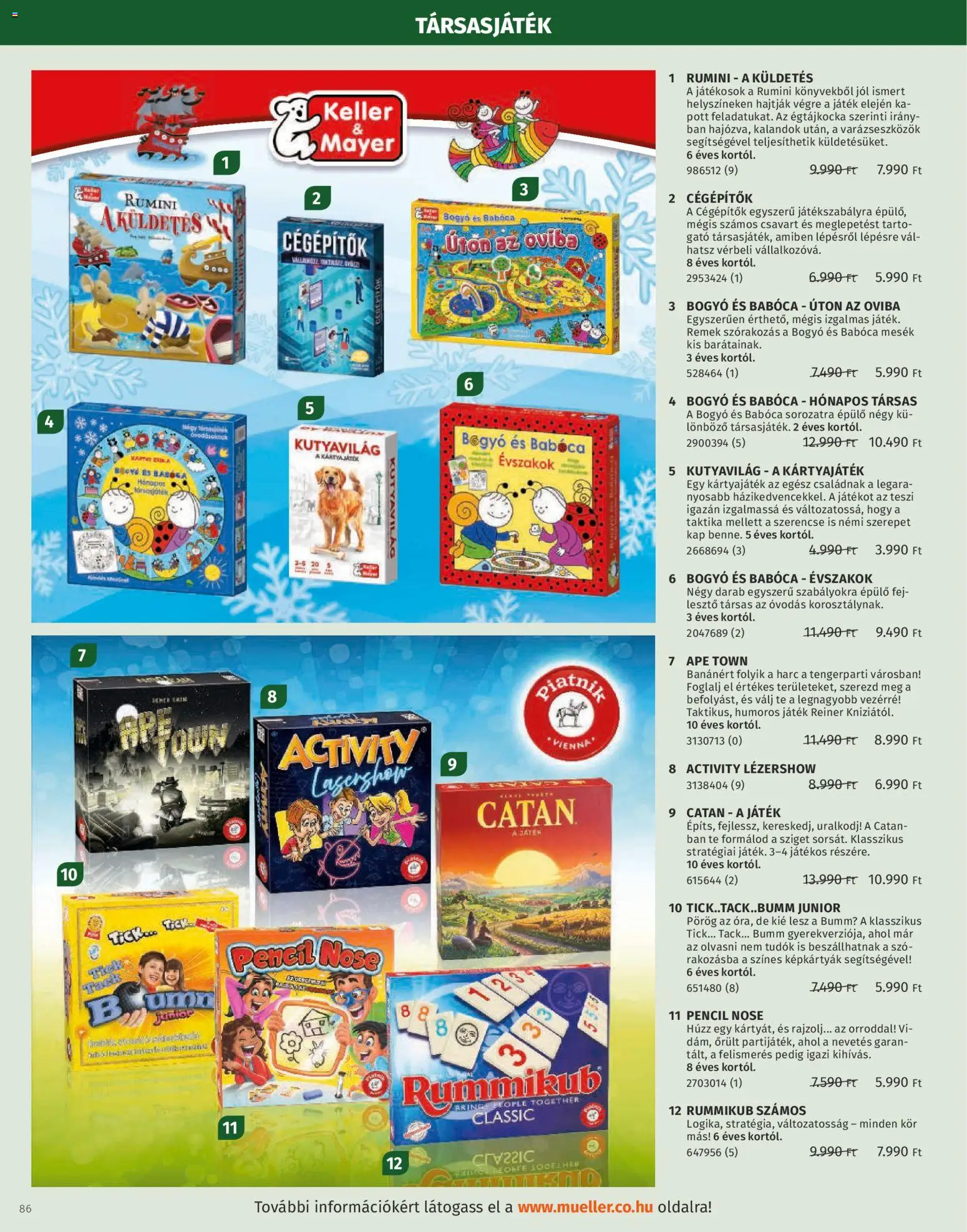 Müller akciós ujság - amely érvényes a következő dátumtól: 27.10.2025 | Oldal: 86 | Termékek: Játék, Társasjáték