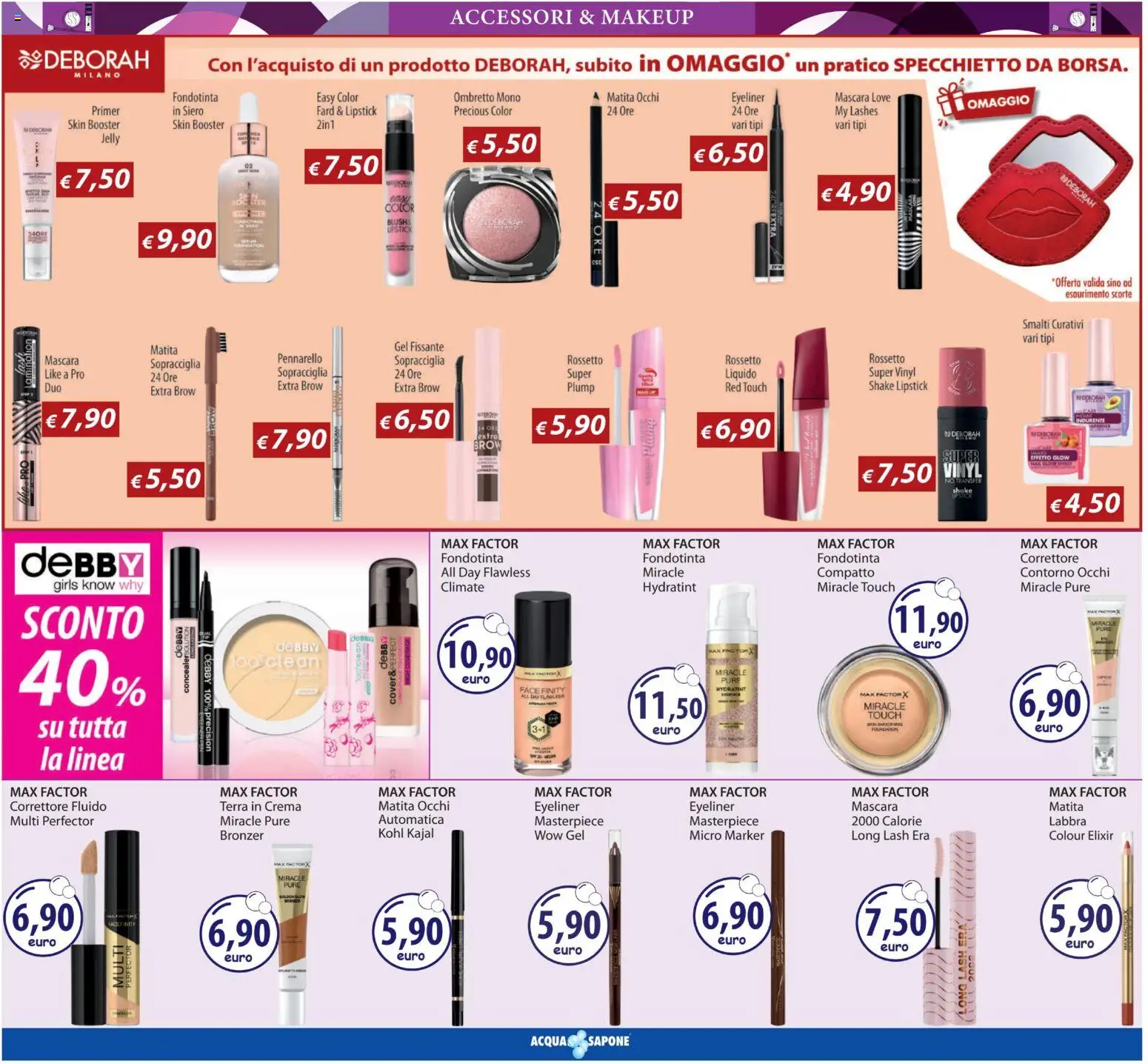 Volantino Acqua e Sapone del 05.03.2026 | Pagina: 4 | Prodotti: Sapone, Correttore, Terra, Blush