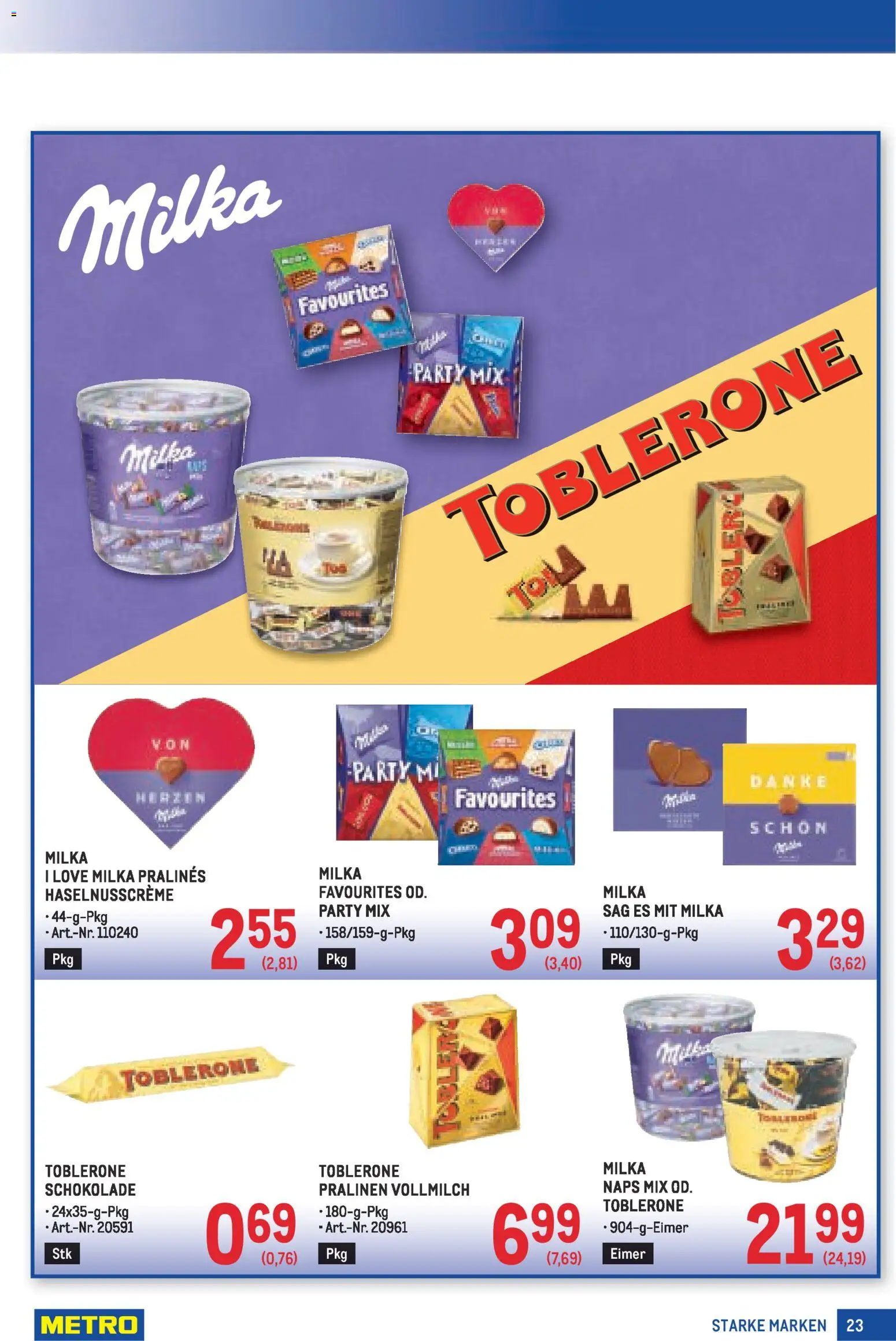Metro Starke Marken gültig ab 13.11.2025 | Seite: 23 | Produkte: Schokolade