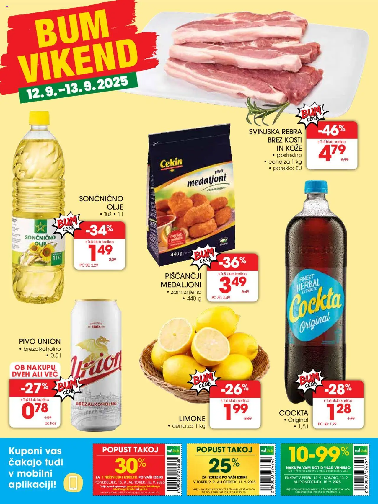 Novi Tuš katalog ponudbe – veljaven od 10.09.2025 | Stran: 16 | Izdelki: Kos, Olje, Pivo