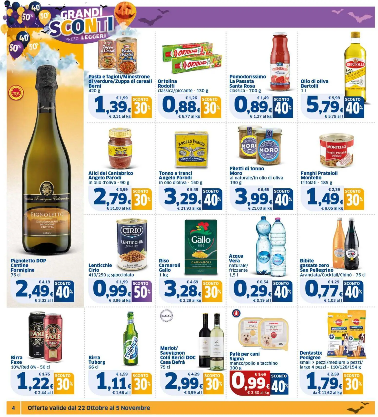 Volantino SIGMA del 22.10.2025 | Pagina: 4 | Prodotti: Birra, Riso, Bibite, Olio di Oliva