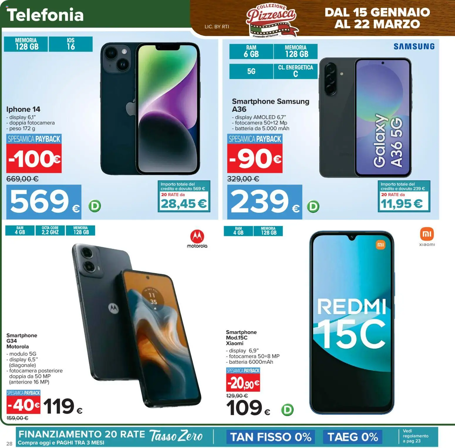 Volantino Carrefour del 17.02.2026 | Pagina: 28 | Prodotti: Xiaomi, Iphone, Smartphone, Fotocamera
