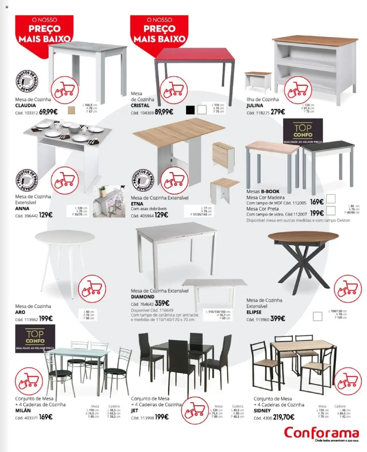Conforama folheto │ válido de 27.03.2025 | Página: 77 | Produtos: Cadeiras, Mesa, Cadeira
