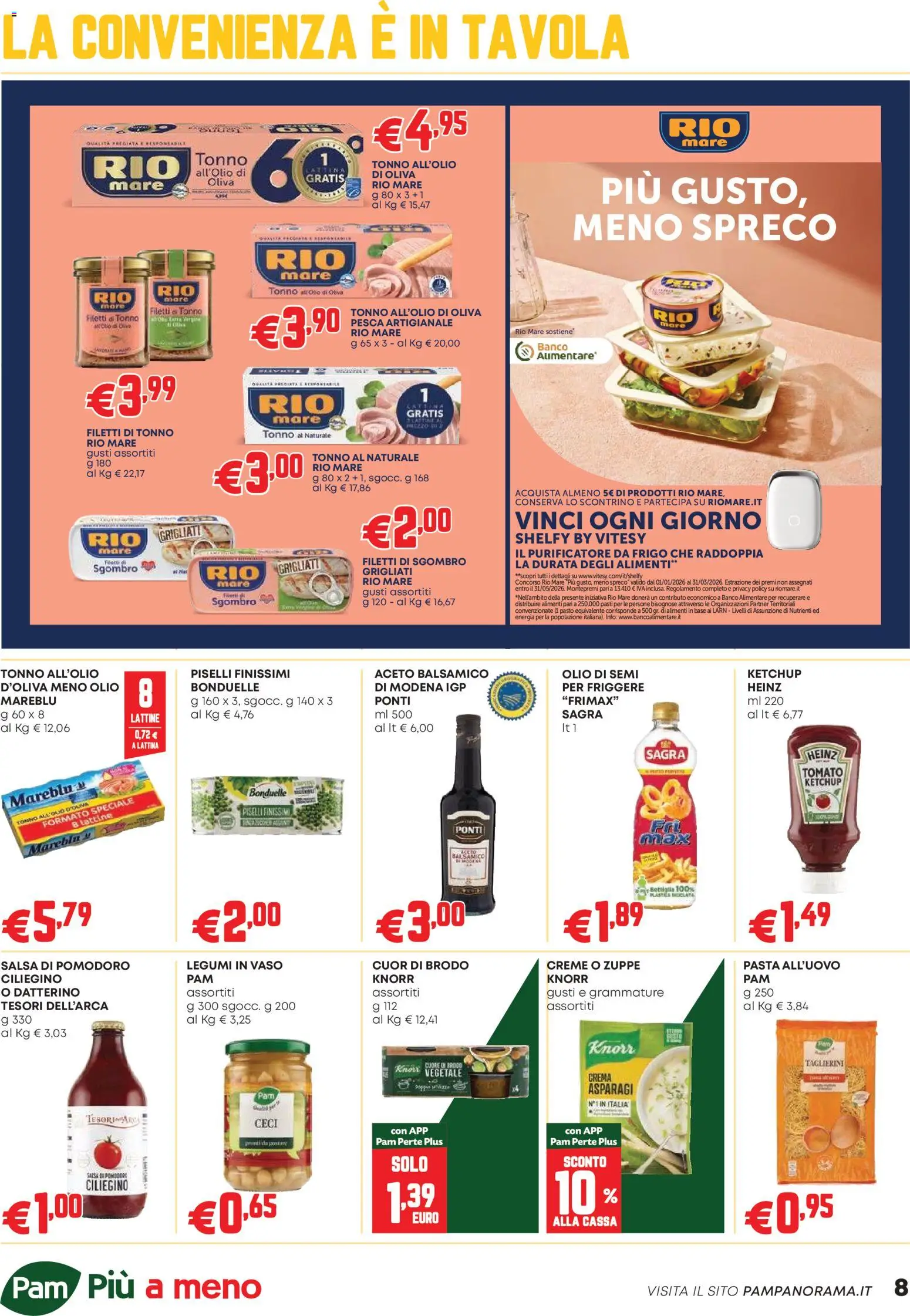 Volantino PAM del 15.01.2026 | Pagina: 8 | Prodotti: Crema, Ketchup, Pesca, Asparagi