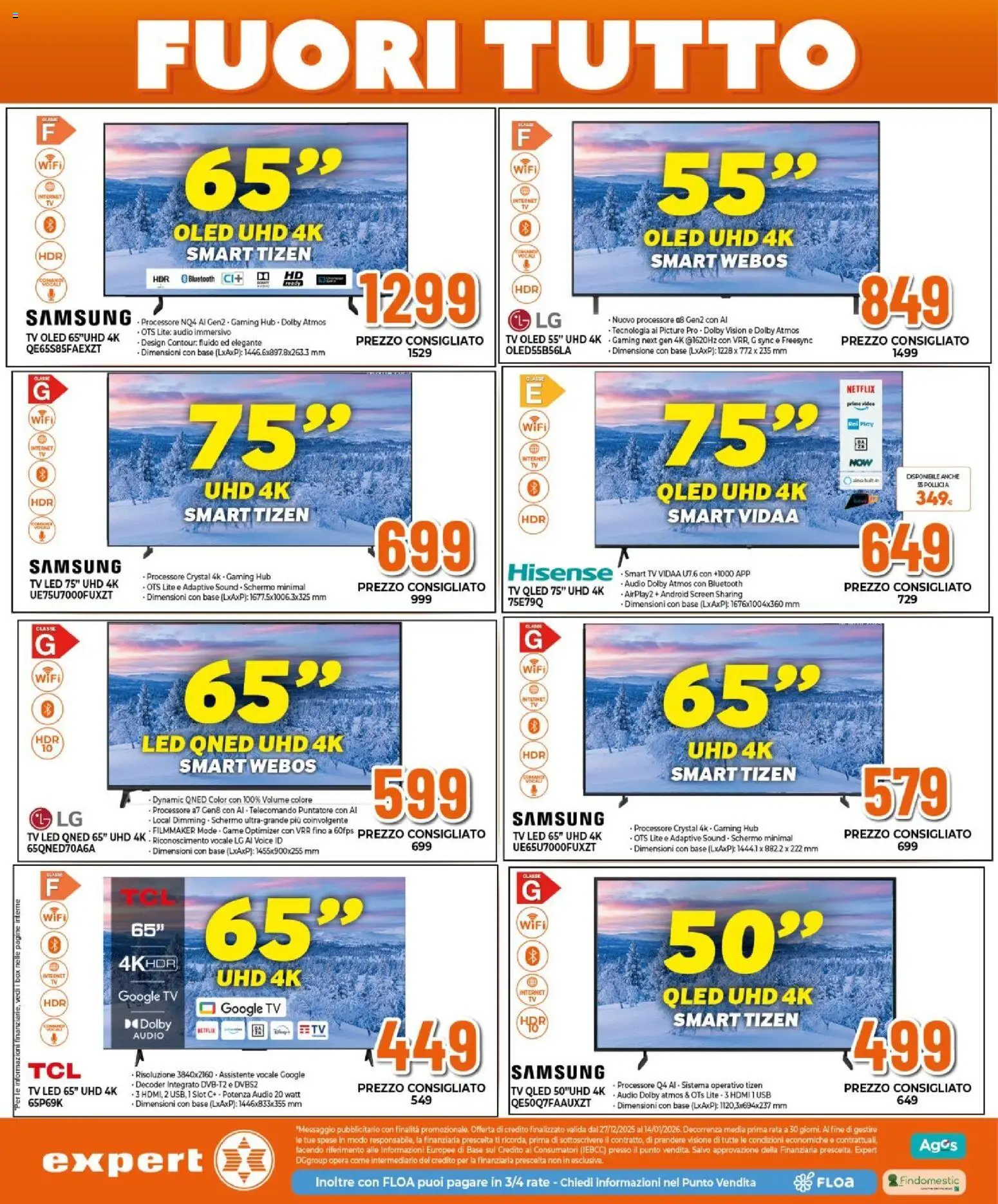 Volantino Expert del 27.12.2025 | Pagina: 13 | Prodotti: TV, Audio, USB, Samsung