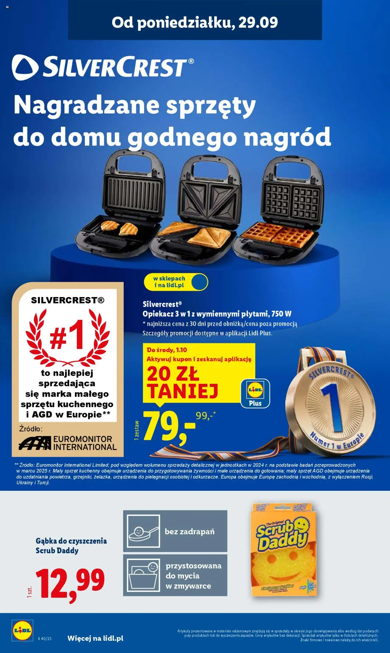 Lidl Katalog od 29.09.2025 | Strona: 22 | Produkty: Opiekacz, Sandwich, Gąbka