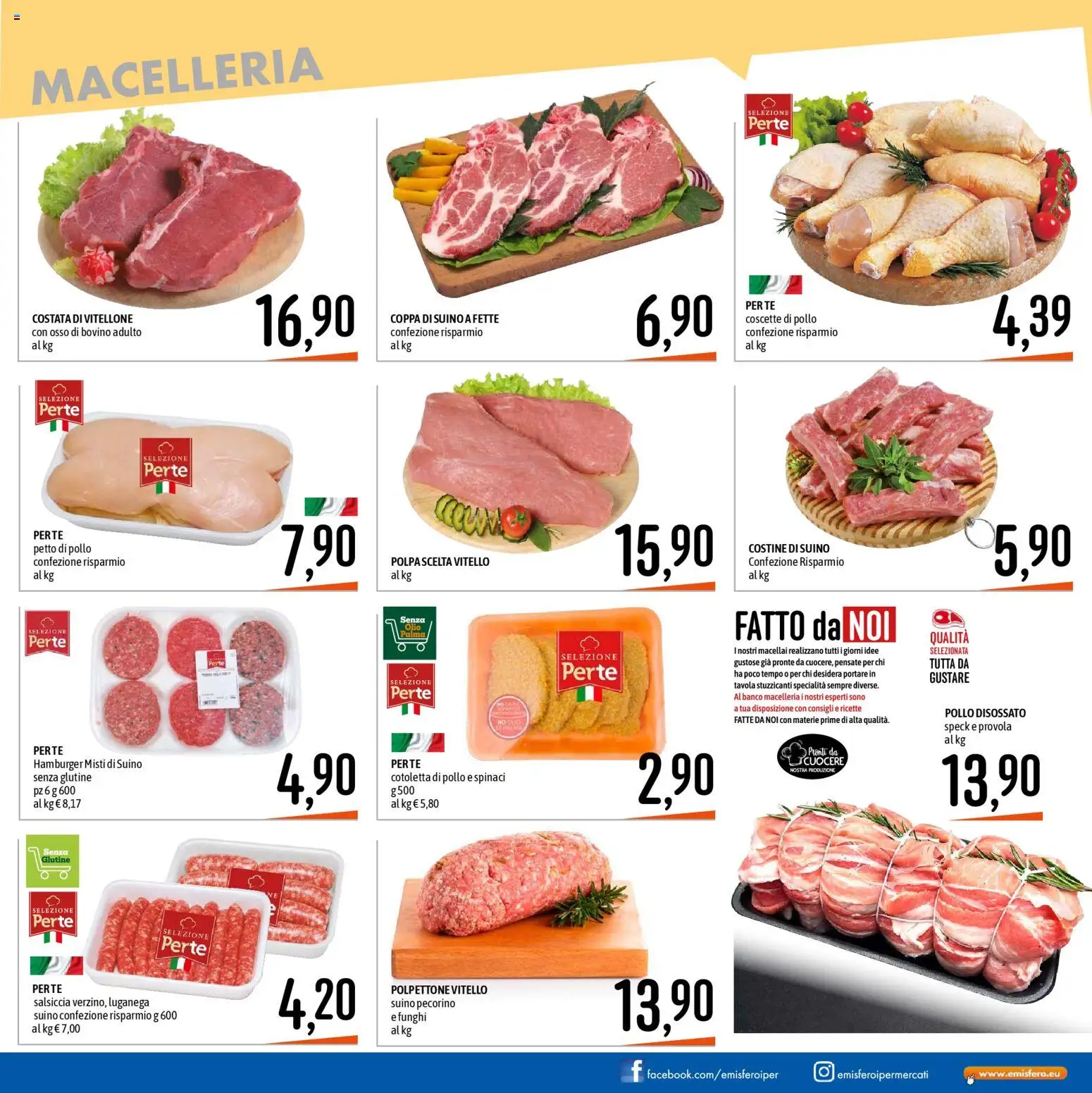 Volantino Emisfero del 27.11.2025 | Pagina: 19 | Prodotti: Speck, Petto di Pollo, Hamburger, Pecorino