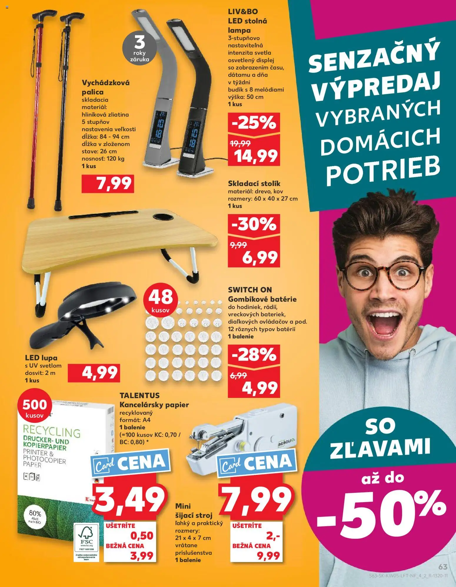 Nové Kaufland akcie – leták je platný od 29.01.2026 | Strana: 63 | Produkty: Lampa, Stolná lampa, Šijací stroj, Led