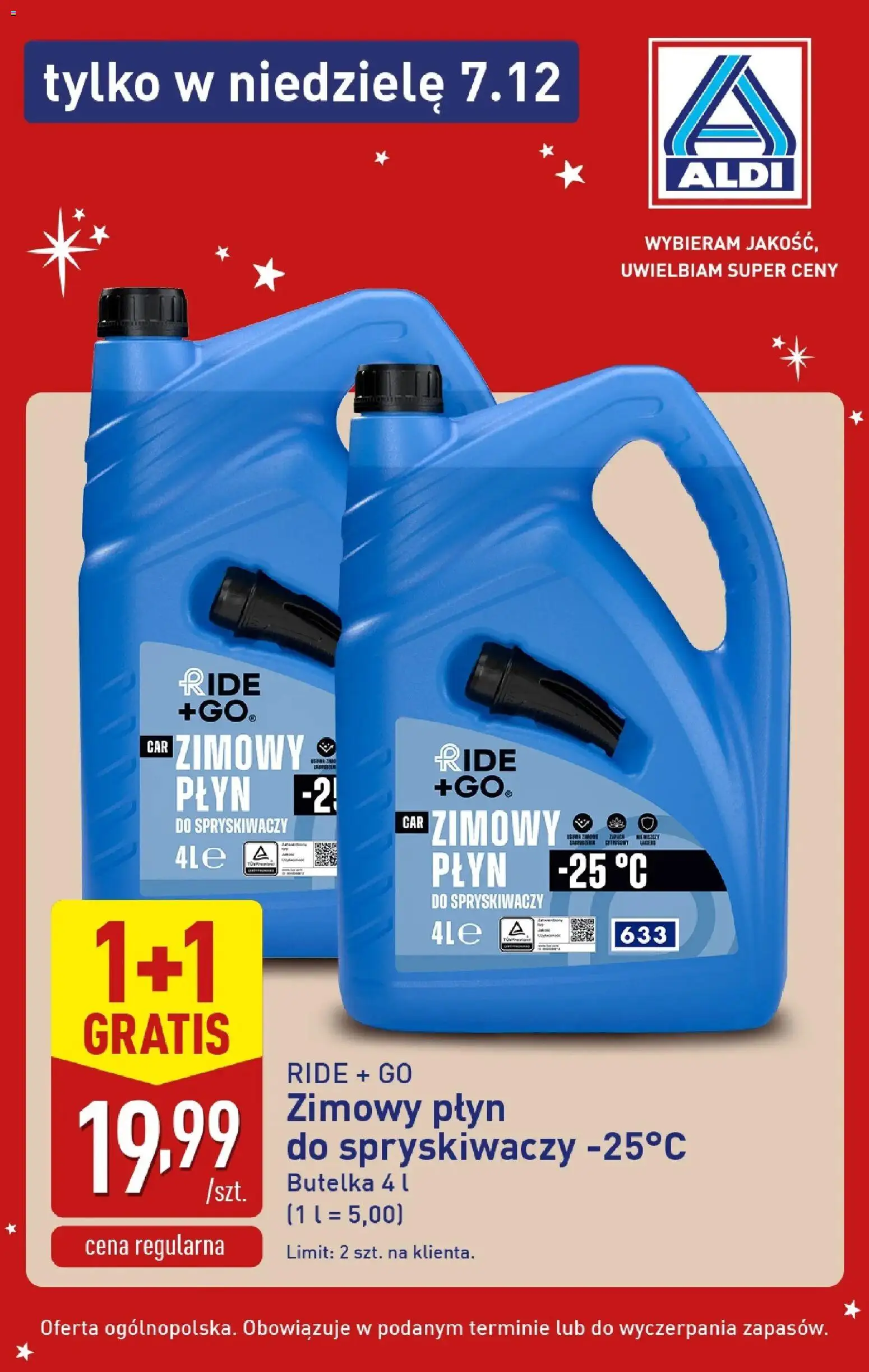 Aldi Gazetka - Super oferty na niedzielę od 07.12.2025 | Strona: 4 | Produkty: Płyn do spryskiwaczy