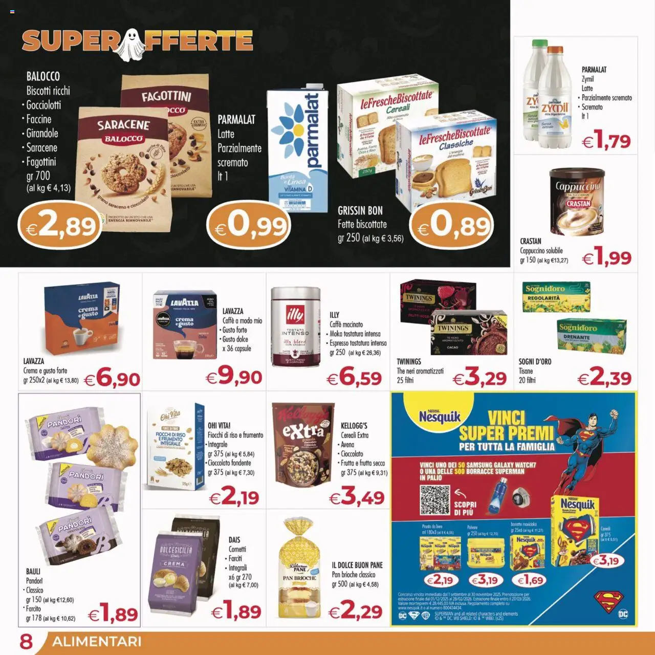 Volantino MerSi Supermercati del 22.10.2025 | Pagina: 8 | Prodotti: Cioccolato, Tè, Cacao, Samsung