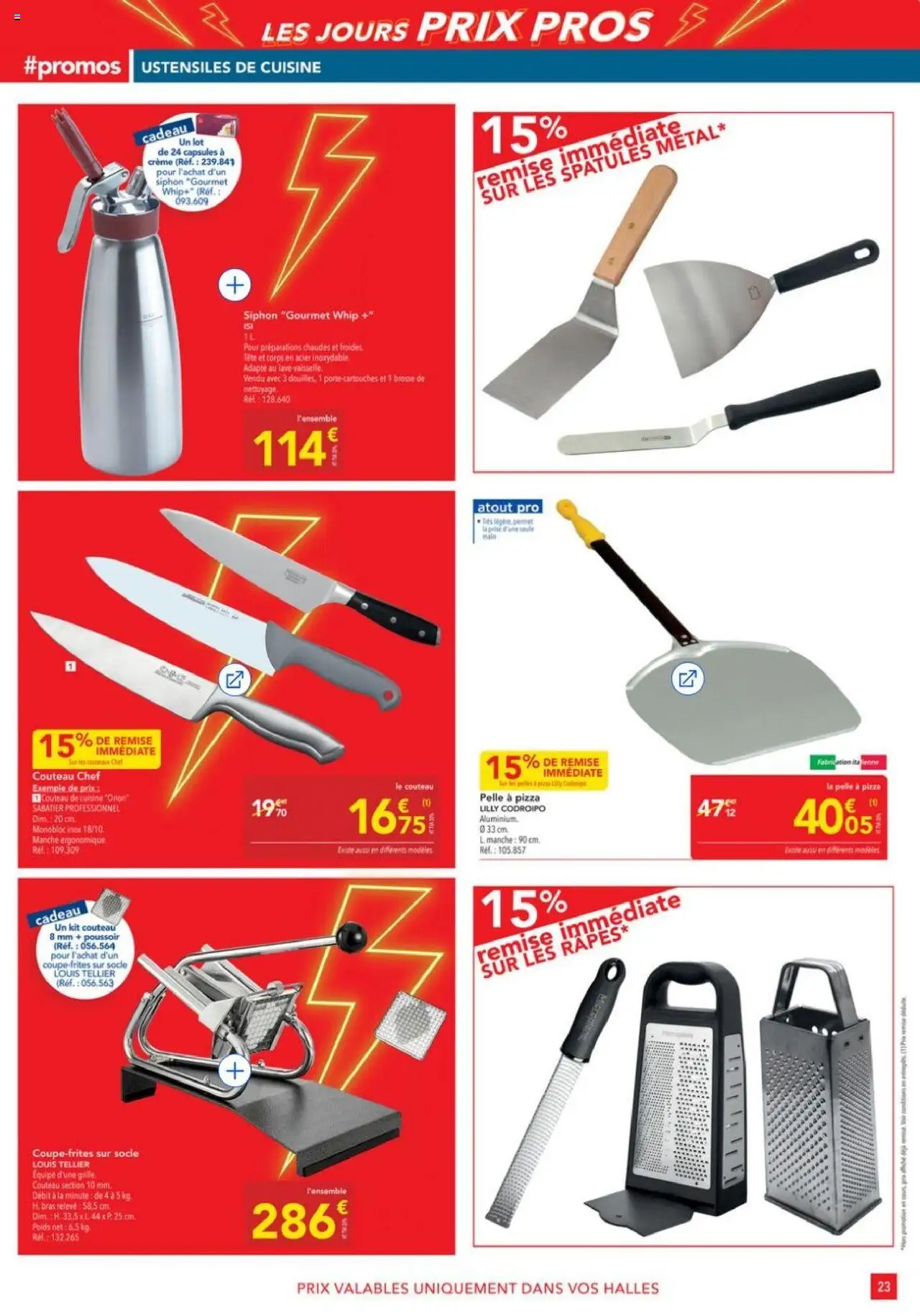 | Page: 23 | Produits: Couteau, Brosse, Prise, Pelle à pizza