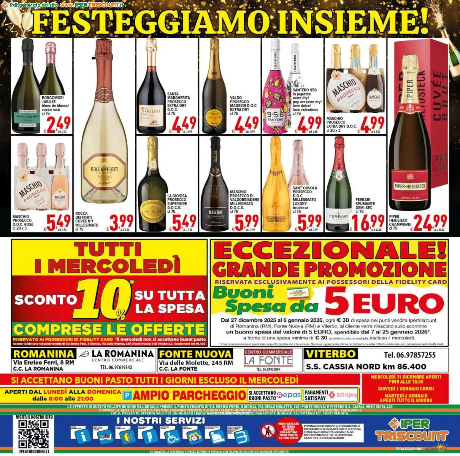 Volantino Ipertriscount del 27.12.2025 | Pagina: 20 | Prodotti: Prosecco, The, Spumante, Champagne