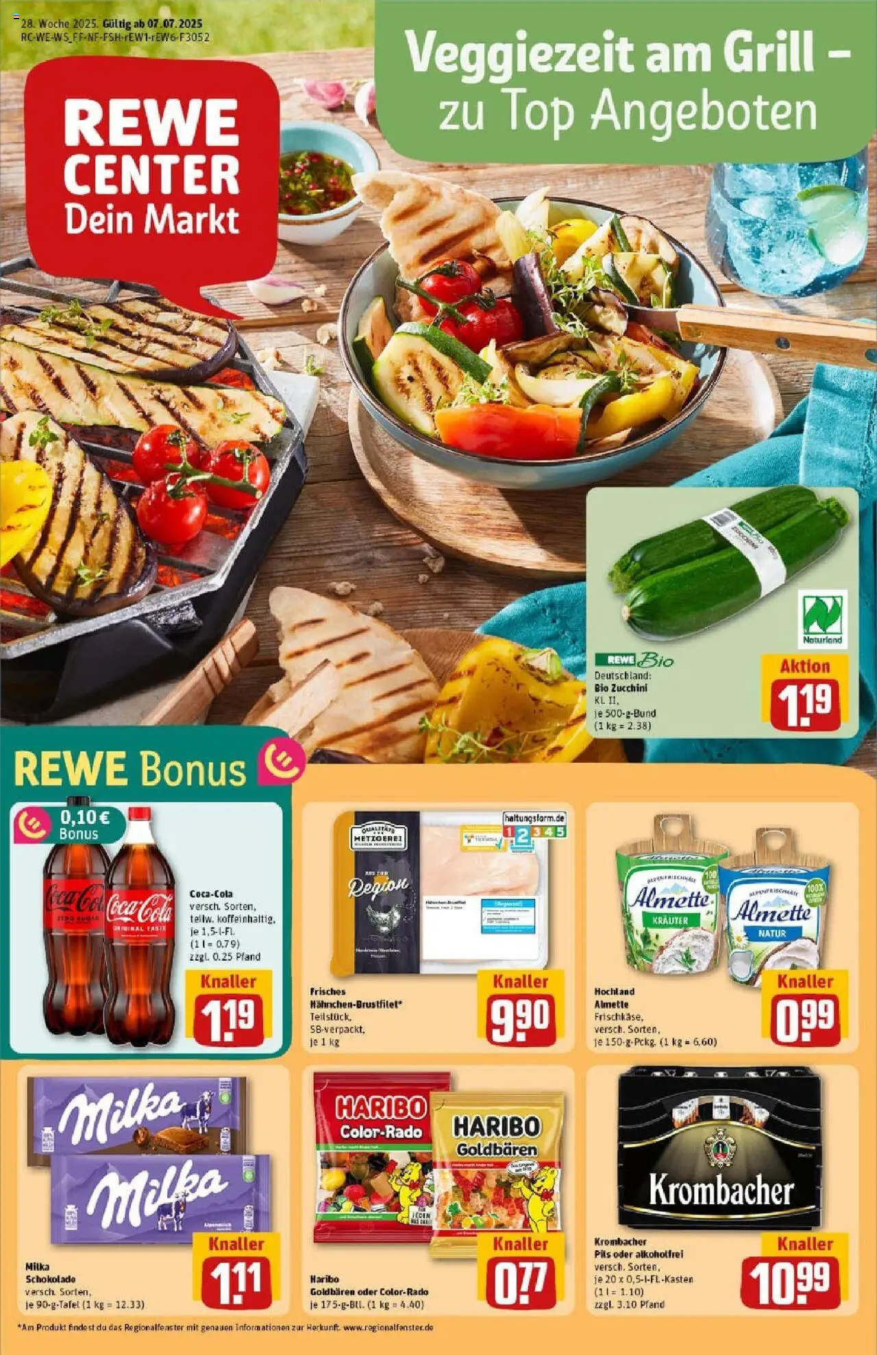 Rewe prospekt Bergneustadt	 - gültig ab dem 06.07.2025 | Seite: 1 | Produkte: Top, Cola, Pils, Milka
