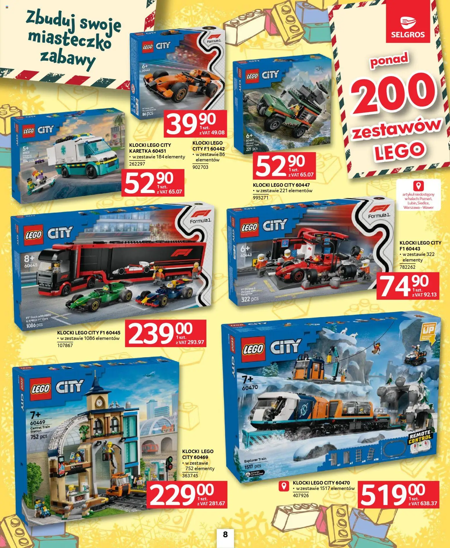 Selgros cash&carry Gazetka - Zabawki od 20.11.2025 | Strona: 8 | Produkty: Lego, Klocki Lego