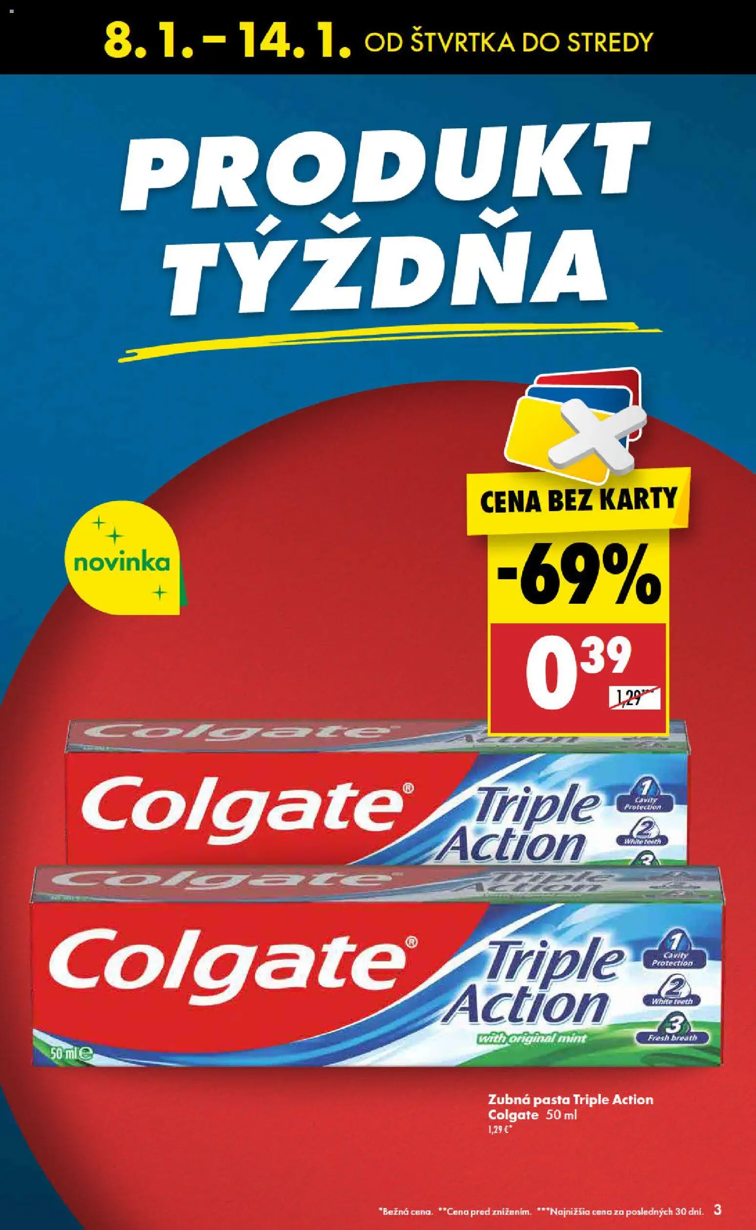 Nové Biedronka akcie – leták je platný od 08.01.2026 | Strana: 3 | Produkty: Zubná pasta