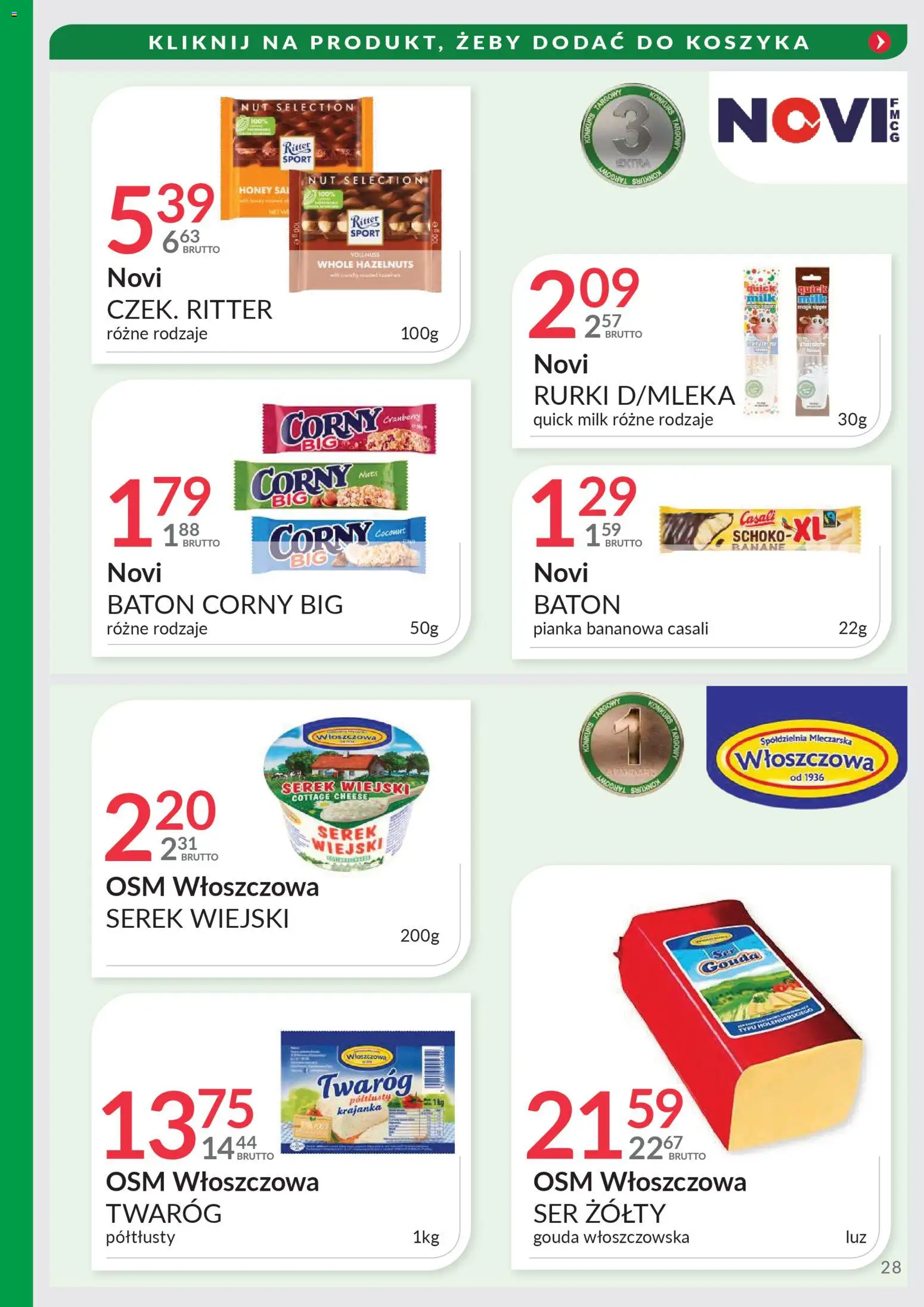 Eurocash Gazetka - Targi Jesień od 03.11.2025 | Strona: 28 | Produkty: Ser żółty, Serek, Serek wiejski, Twaróg