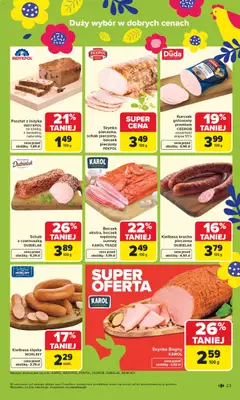 Pogląd oferty "Carrefour gazetka" - ważna od 30.03.2026 | Strona: 25 | Produkty: Kiełbasa, Kurczak, Czarnuszka, Pasztet z indyka