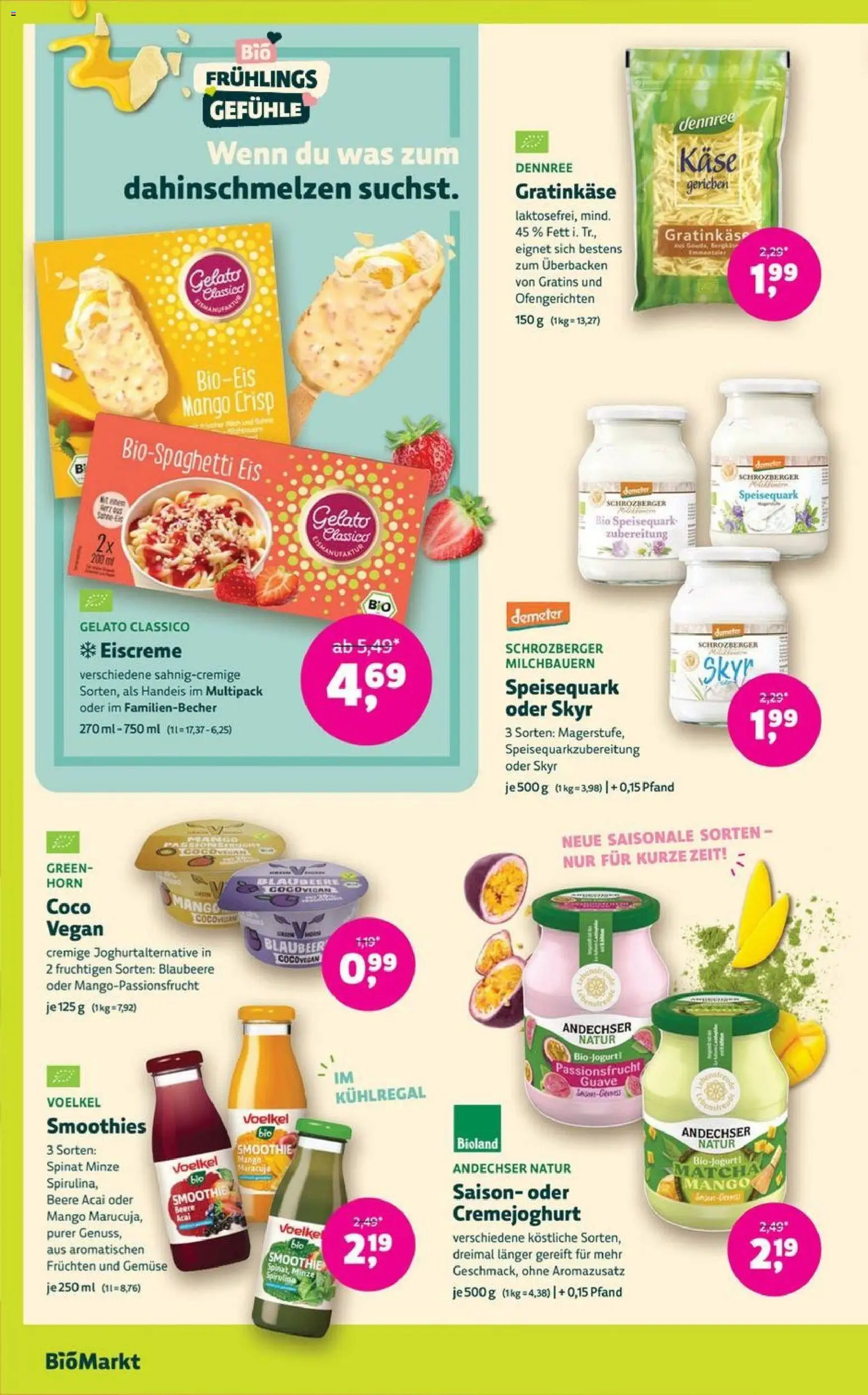 BioMarkt Prospekt 	 – gültig ab 22.04.2026 | Seite: 6 | Produkte: Käse, Gemüse, Mango, Eis