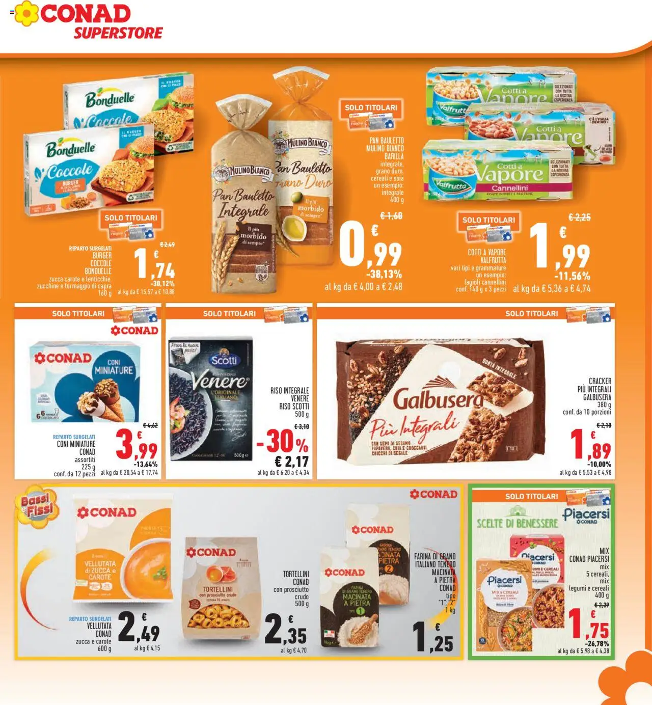 Volantino Conad del 23.10.2025 | Pagina: 15 | Prodotti: Prosciutto Crudo, Cereali, Formaggio, Zucca