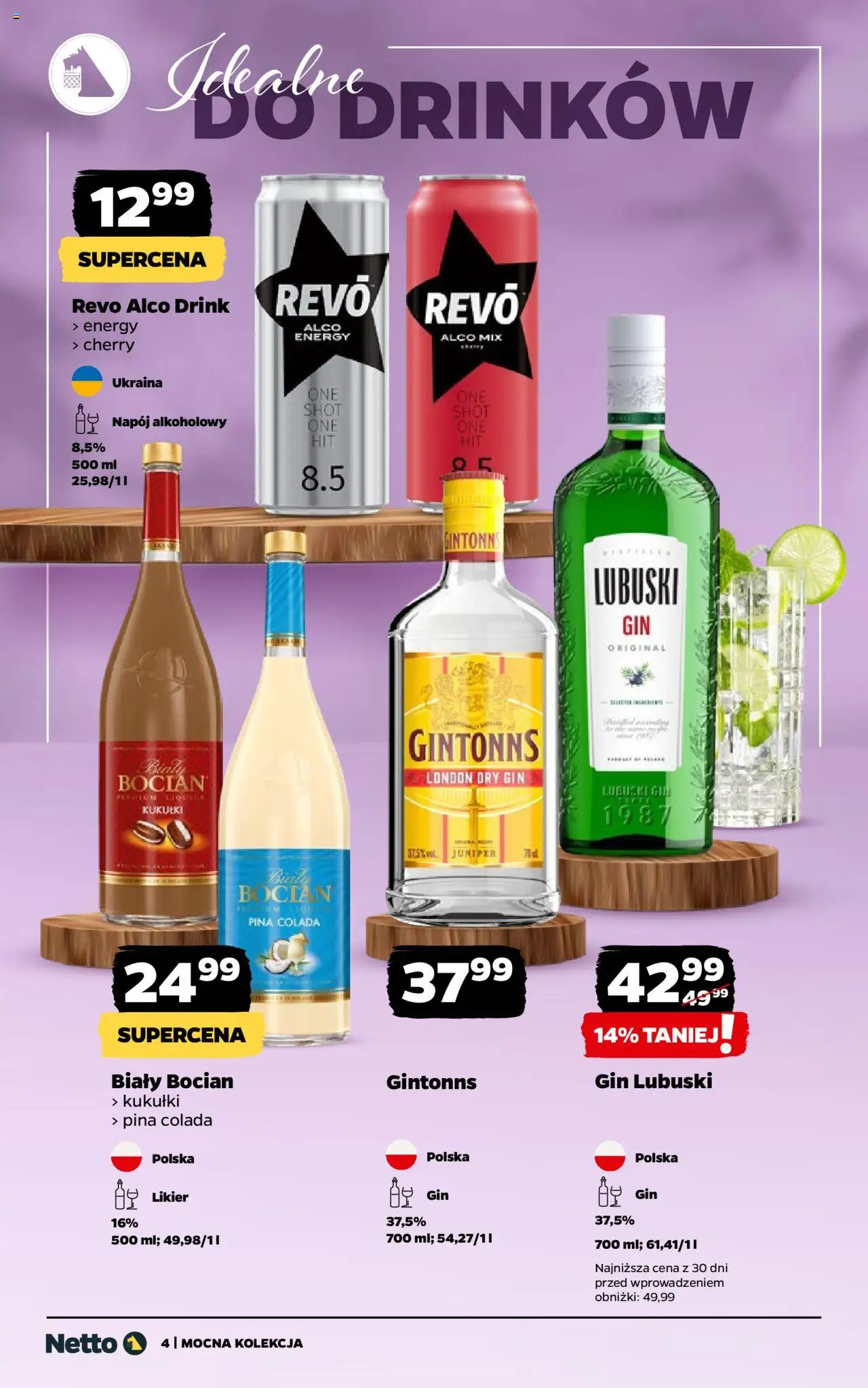 Netto gazetka - Alkohole mocne od 13.10.2025 | Strona: 4 | Produkty: Gin Lubuski, Gin