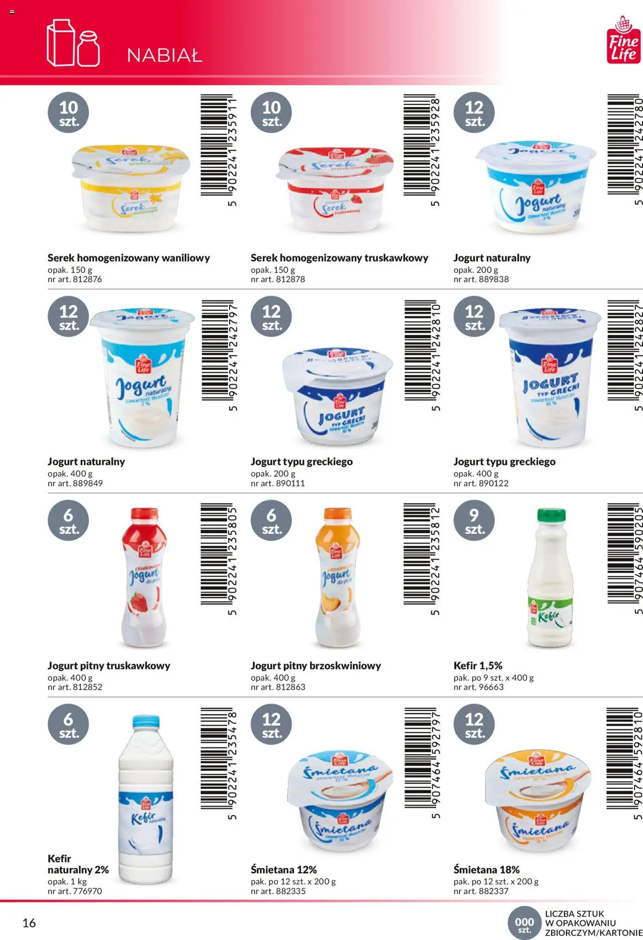 Makro Gazetka - Katalog marek własnych dla właścicieli sklepów od 18.04.2024 | Strona: 16 | Produkty: Kefir, Serek homogenizowany, Jogurt, Śmietana