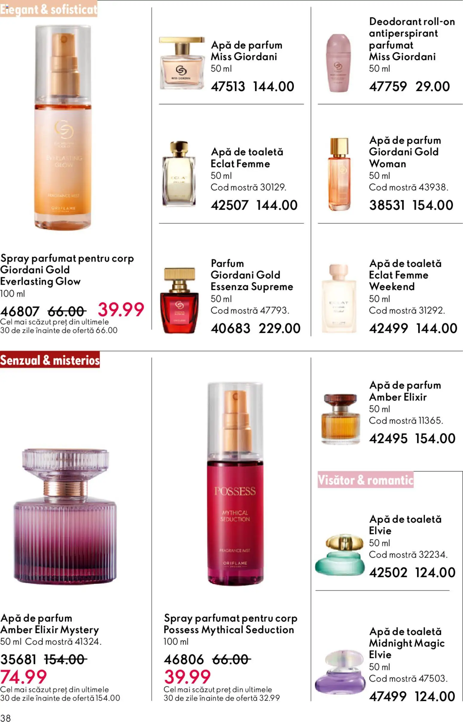 Noul catalog Oriflame – valabil de la 27.05.2026 | Pagină: 38 | Produse: Toaletă, Parfum, Apă de toaletă, Apă