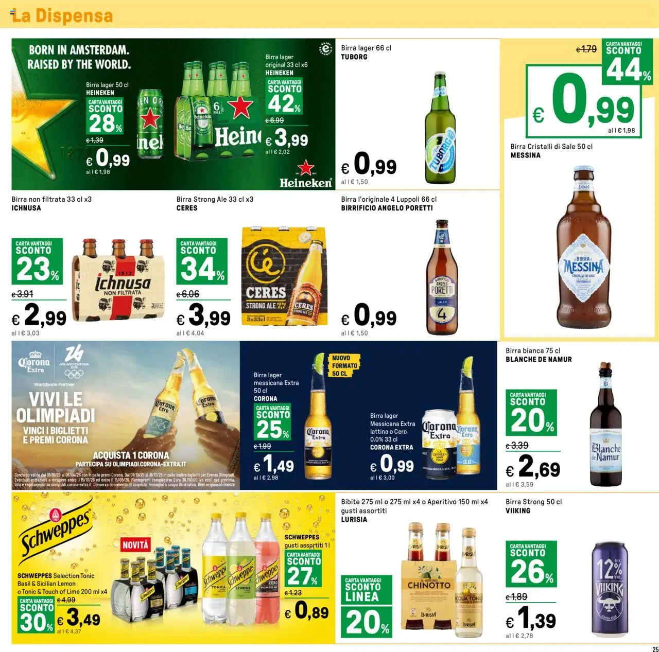 Volantino Iper del 13.10.2025 | Pagina: 25 | Prodotti: Chinotto, Sale, Ceres, The