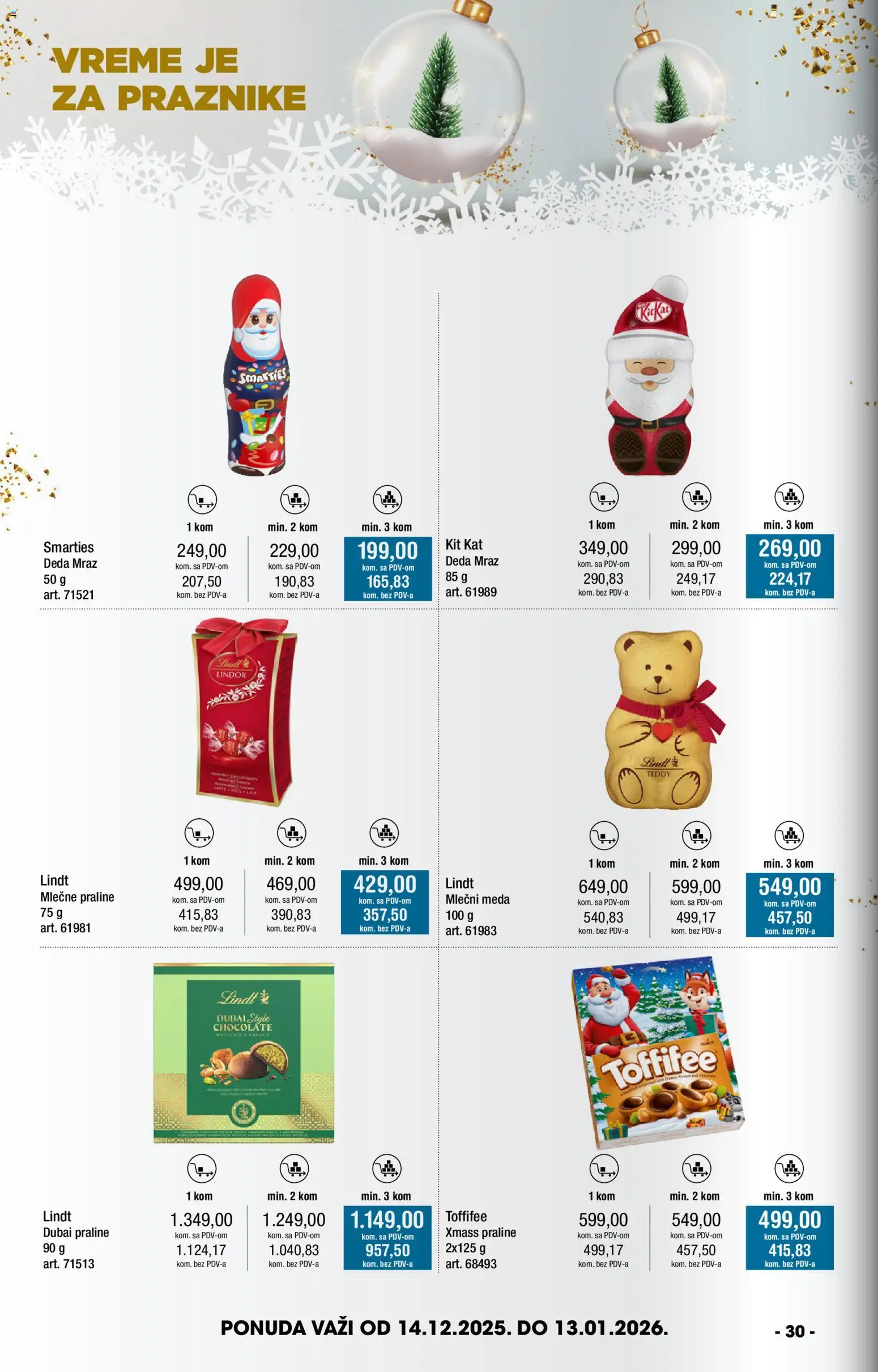 Metro katalog - važi od 14.12.2025 | Strana: 30 | Proizvode: Lindt, Praline