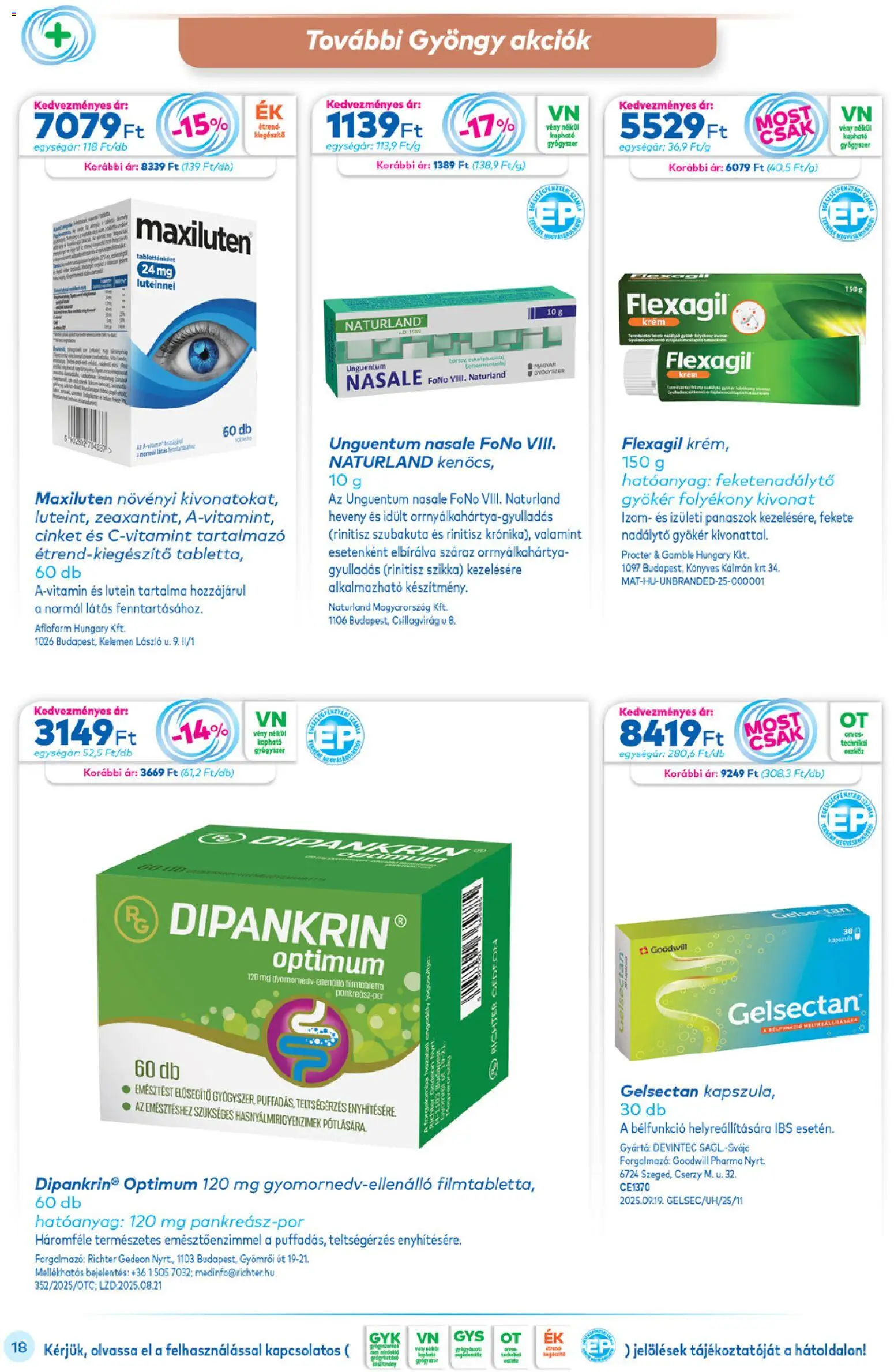 Gyöngy Patikák akciós ujság - amely érvényes a következő dátumtól: 01.11.2025 | Oldal: 18