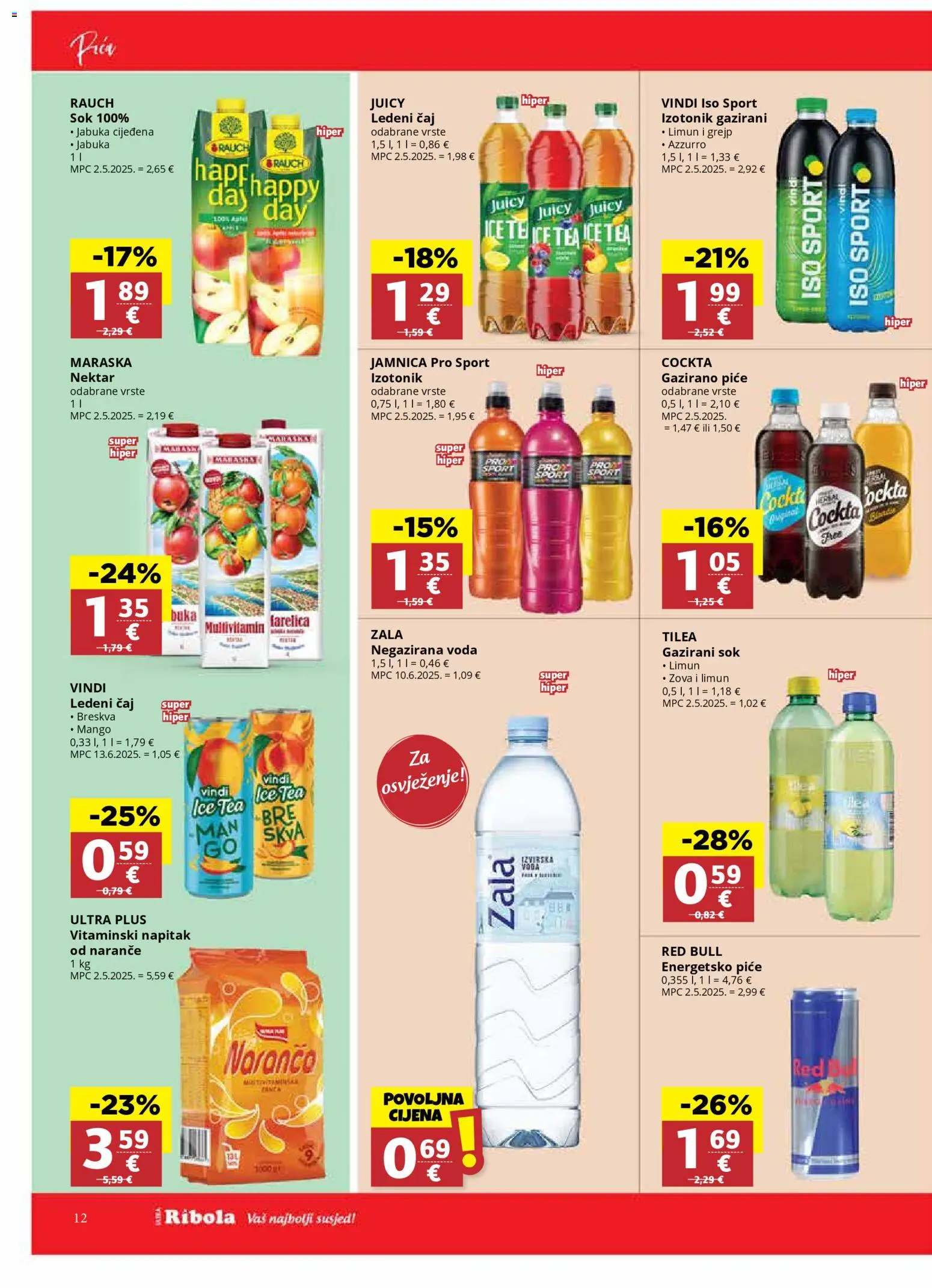Ribola katalog | vrijedi od 29.10.2025 | Stranica: 12 | Proizvodi: Sok, Naranče, Čaj, Grejp