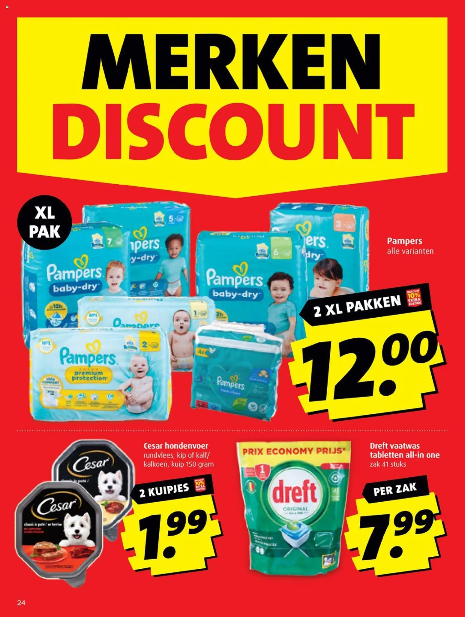 {H1} | Pagina: 24 | Producten: Zak, Pampers, Kip