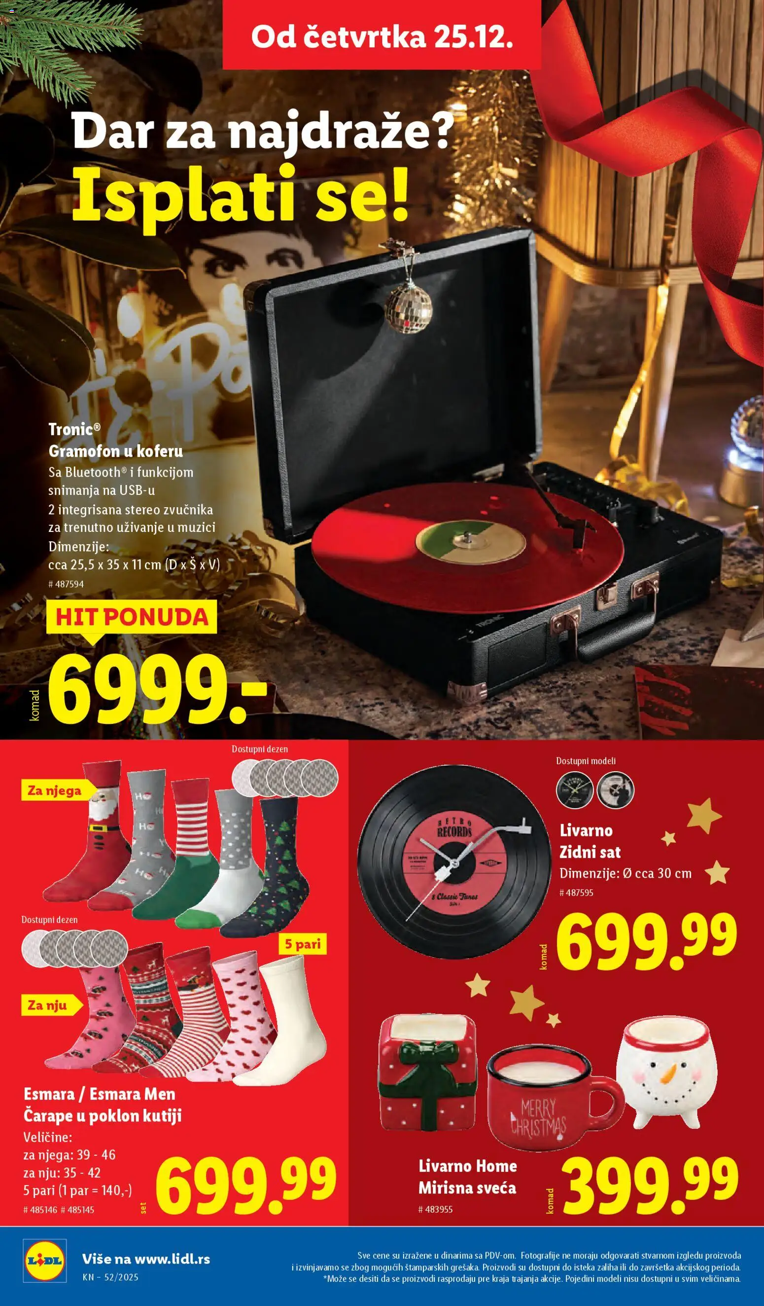 Lidl katalog - važi od 25.12.2025 | Strana: 58 | Proizvode: Zidni sat, Čarape