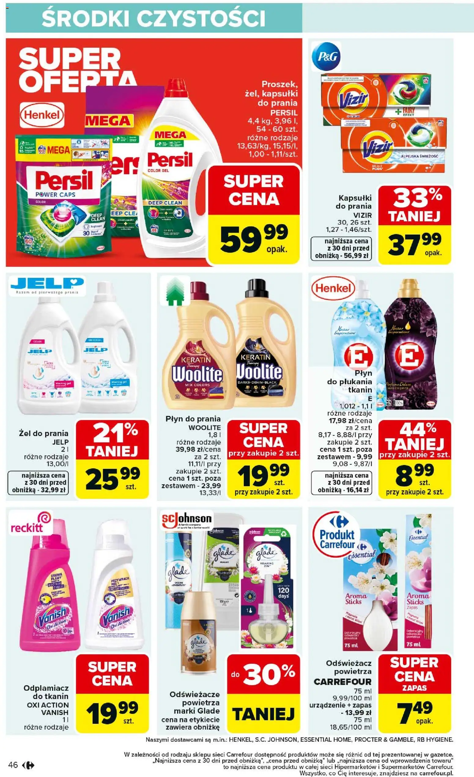 Carrefour Gazetka od 26.01.2026 | Strona: 48 | Produkty: Odświeżacz, Persil, Kapsułki do prania, Fairy